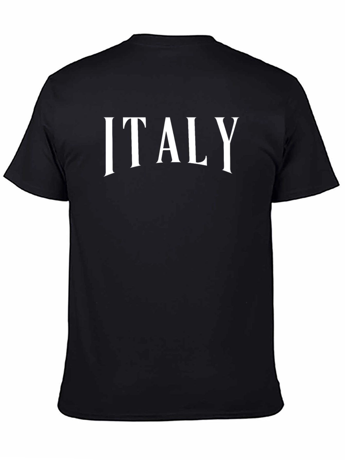 Italy T-Shirt - Classic Black Crew Neck Tee