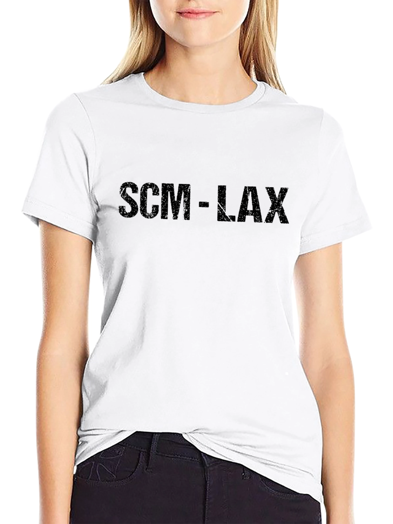 SCM-LAX Black Graphic Tee Shirt