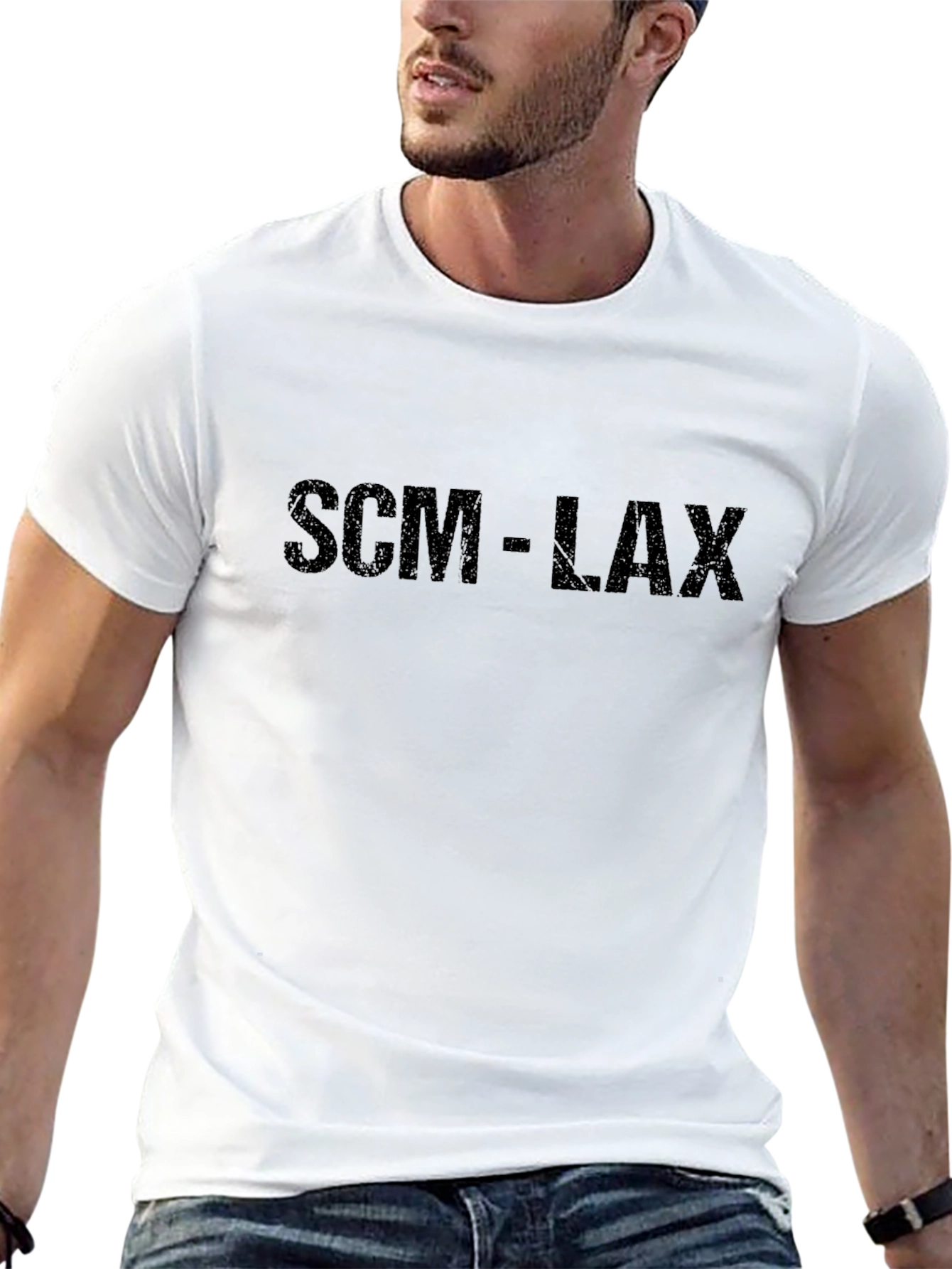 SCM-LAX Black Graphic Tee Shirt