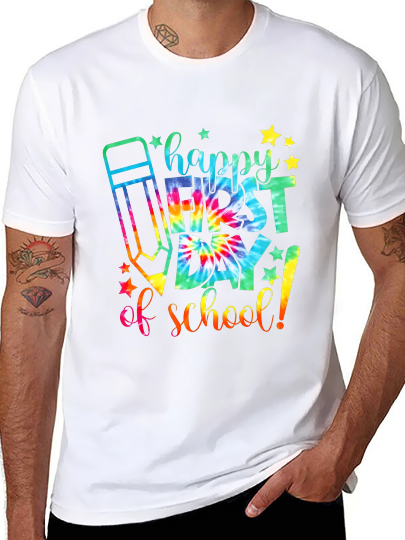 Happy First Day of School Tie-Dye T-Shirt