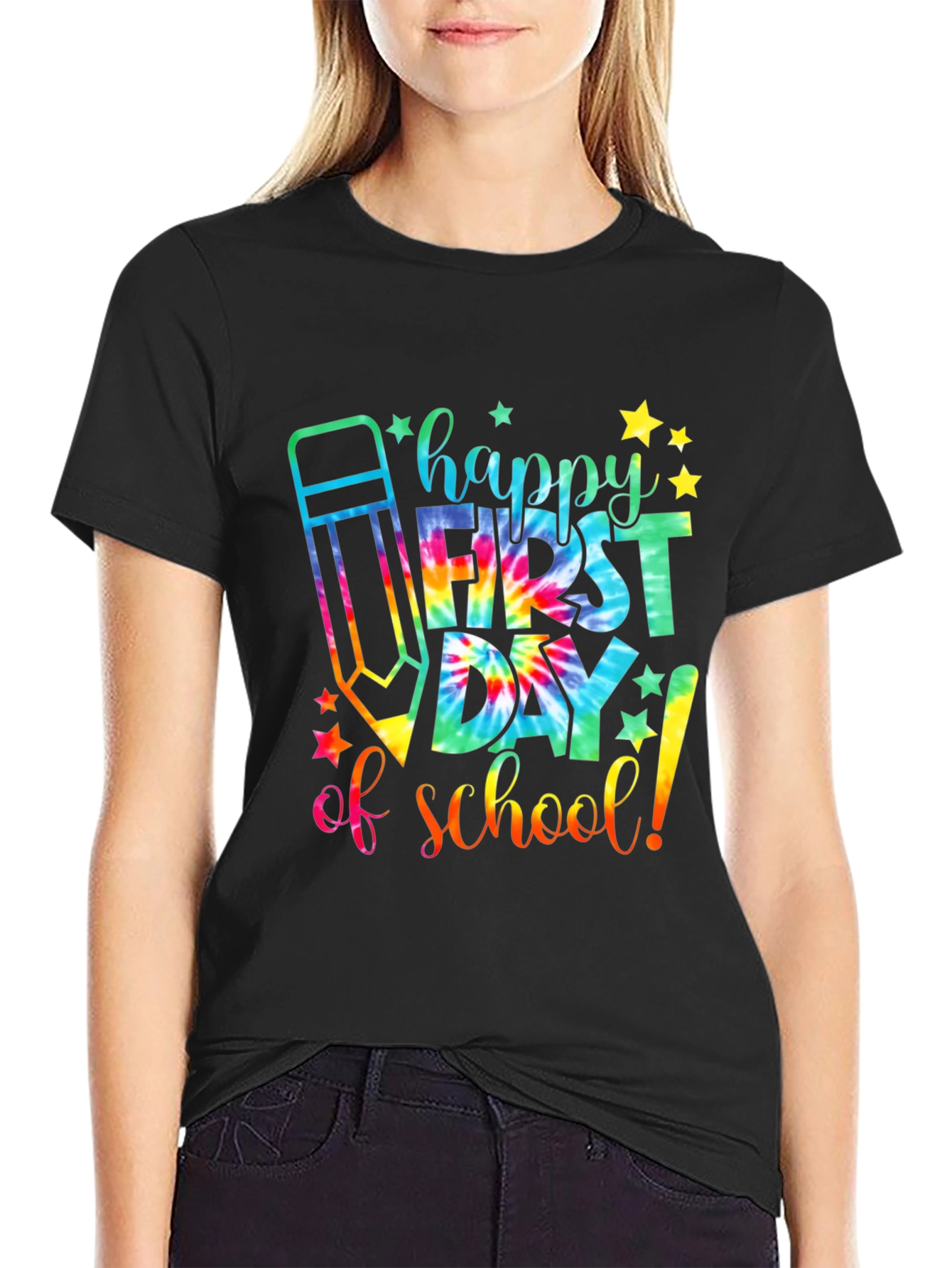 Happy First Day of School Tie-Dye T-Shirt