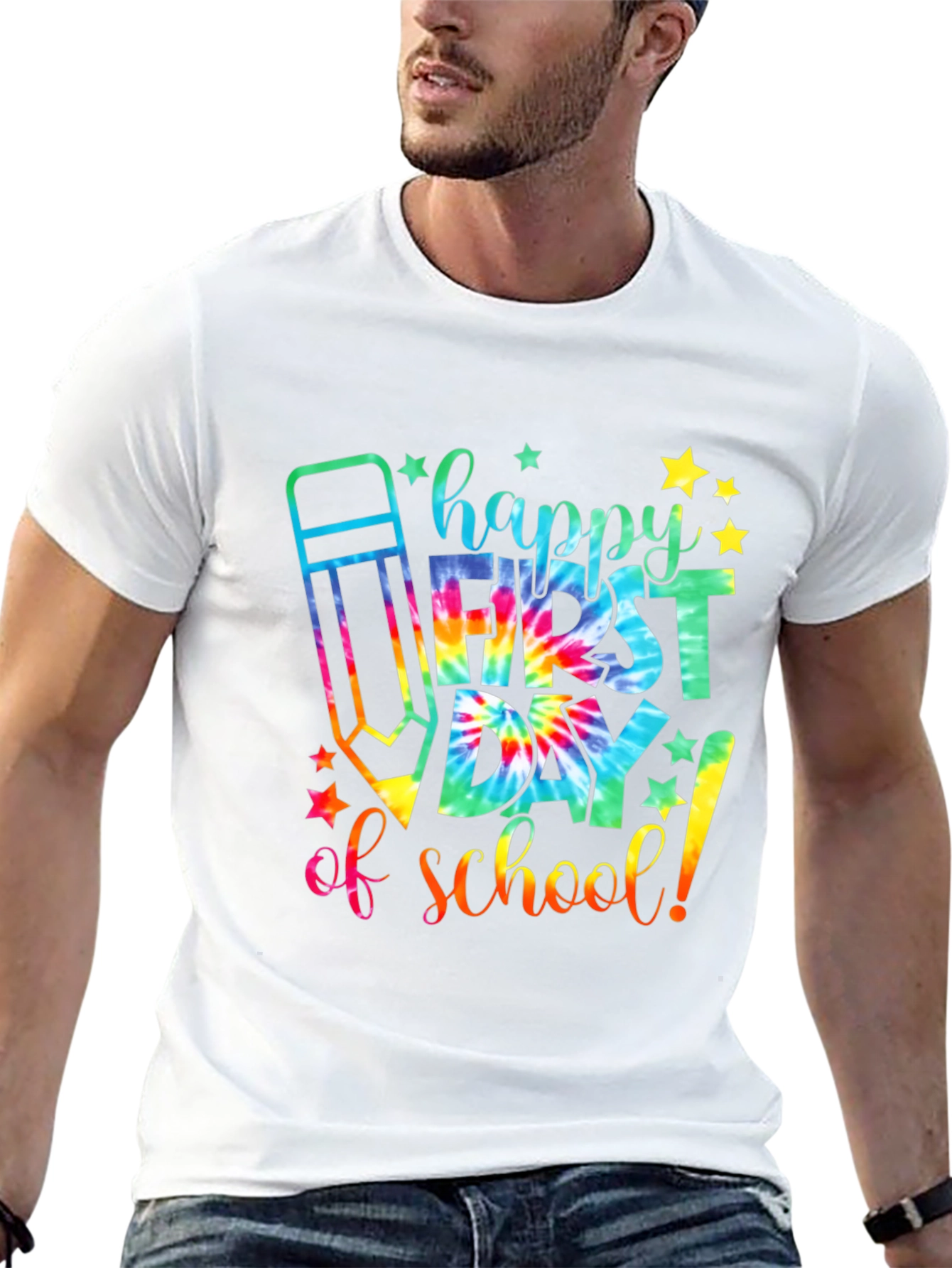 Happy First Day of School Tie-Dye T-Shirt