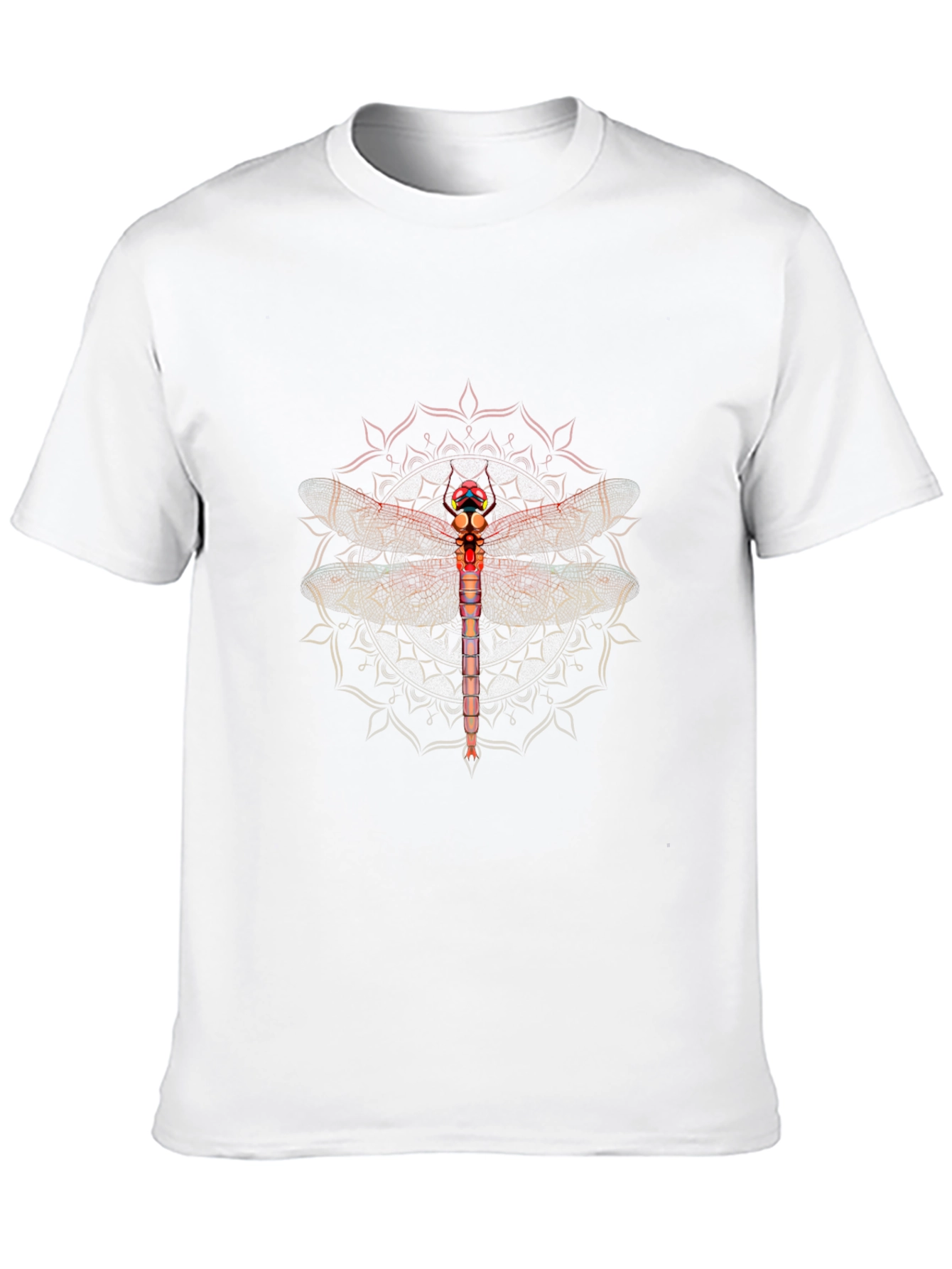 Dragonfly Mandala Graphic Tee - Mens Black T-Shirt