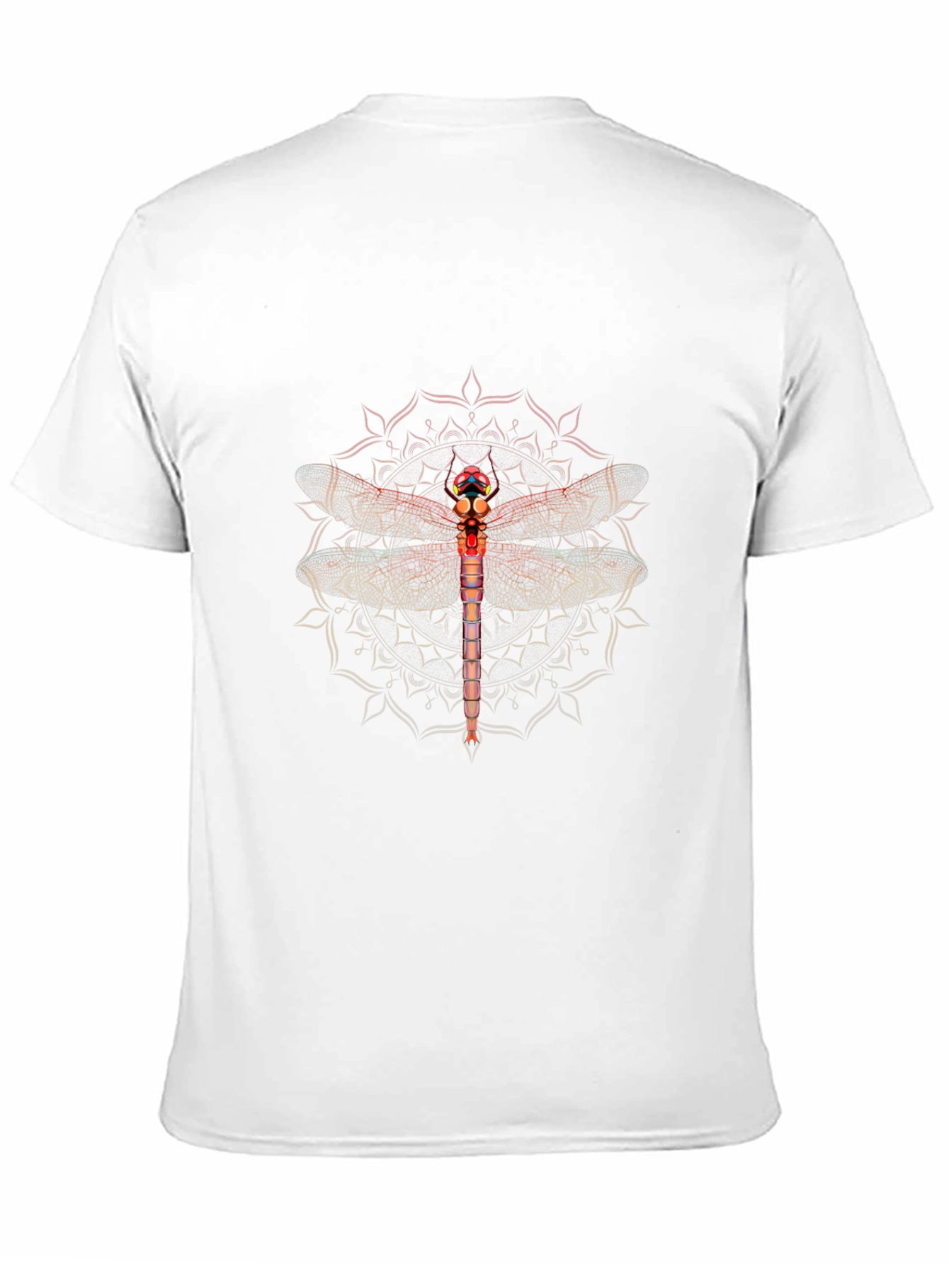 Dragonfly Mandala Graphic Tee - Mens Black T-Shirt