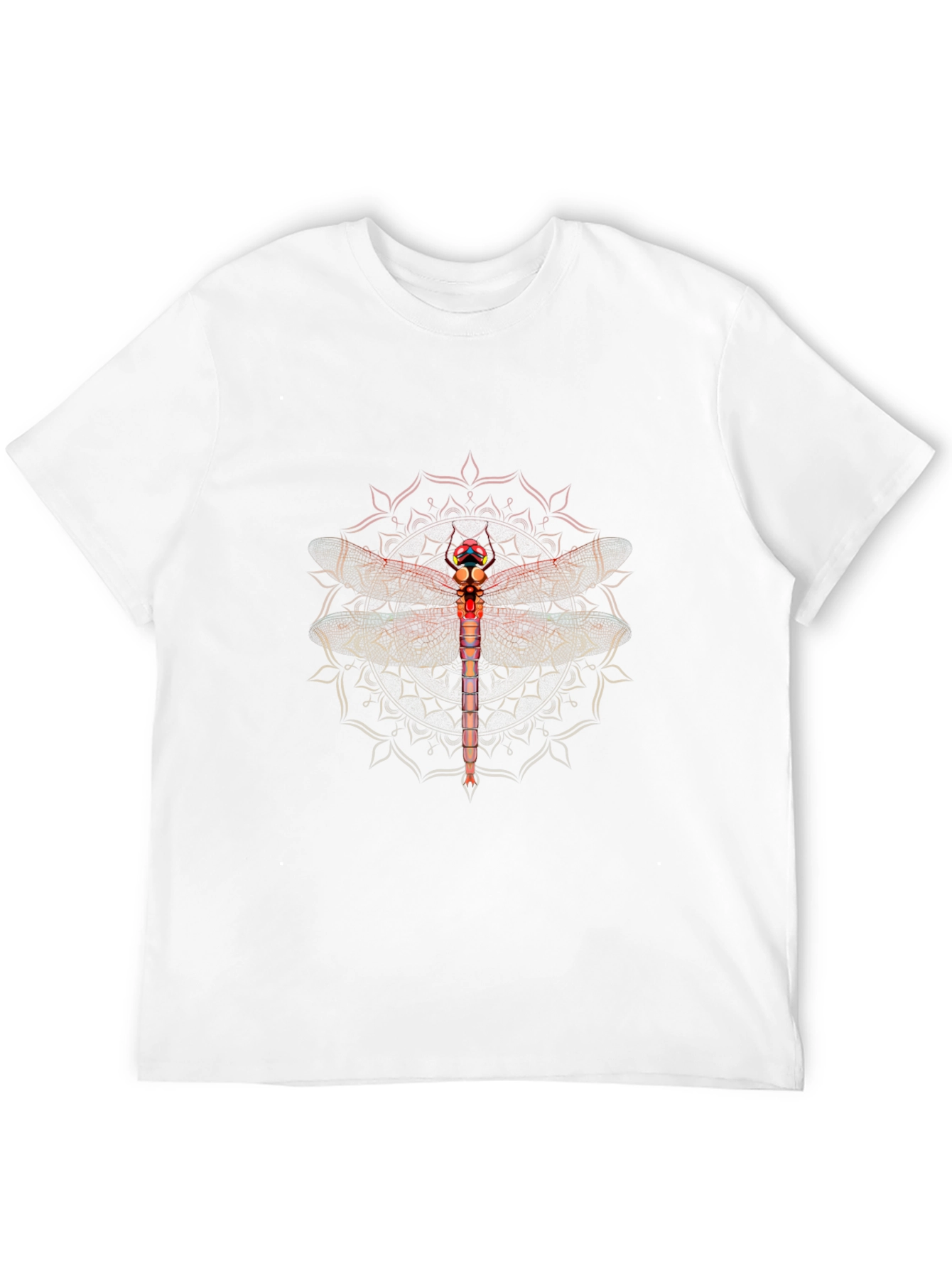 Dragonfly Mandala Graphic Tee - Mens Black T-Shirt