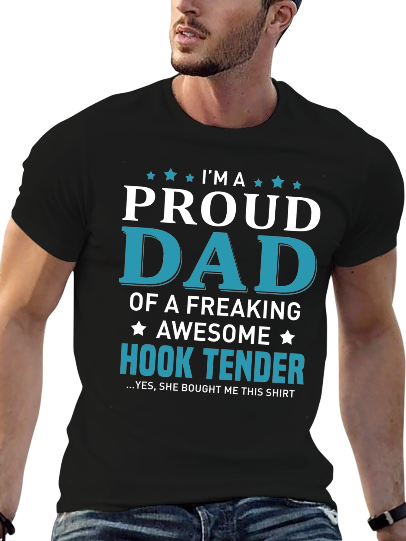 Proud Dad of a Hook Tender Graphic T-Shirt