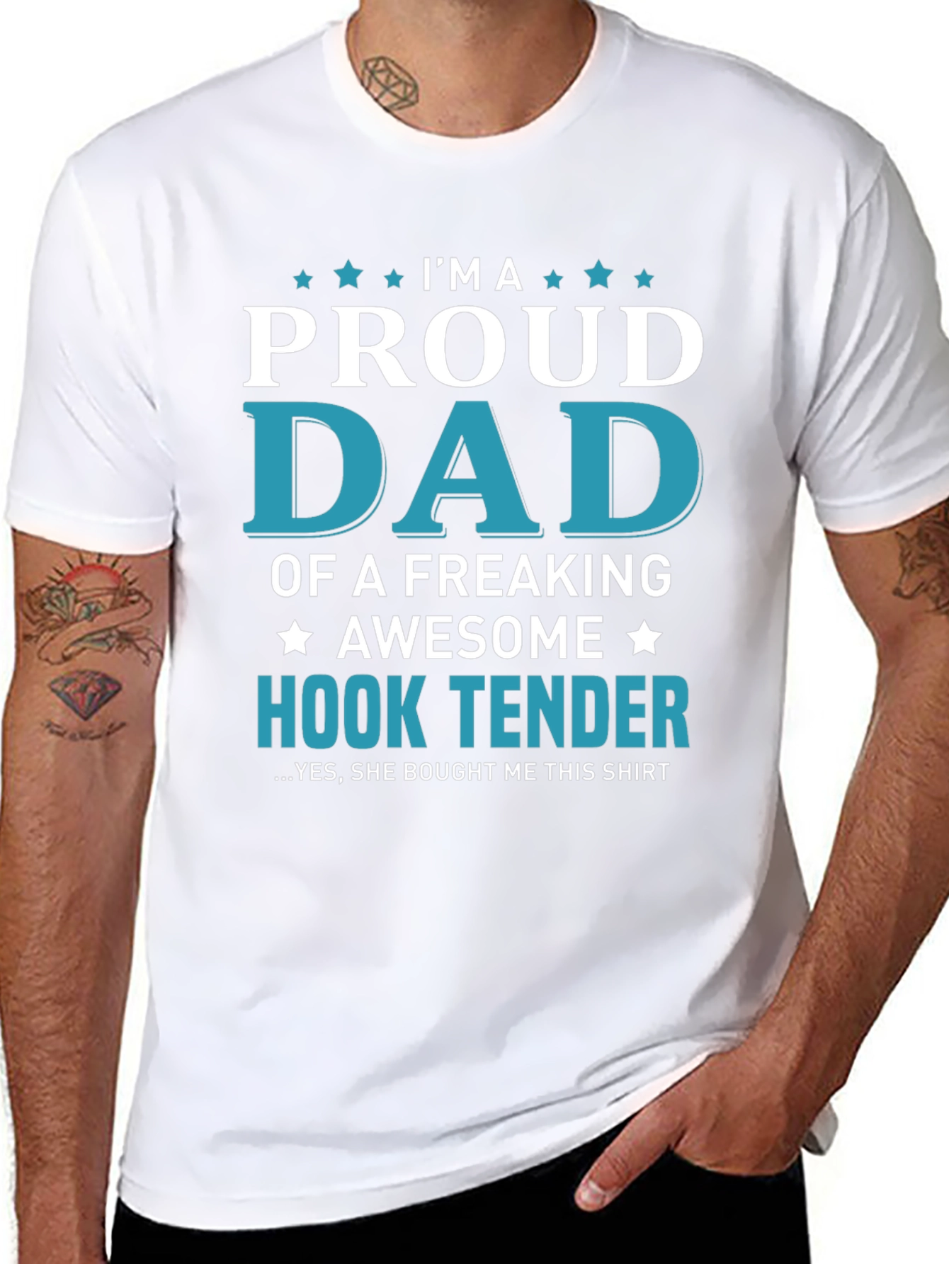 Proud Dad of a Hook Tender Graphic T-Shirt