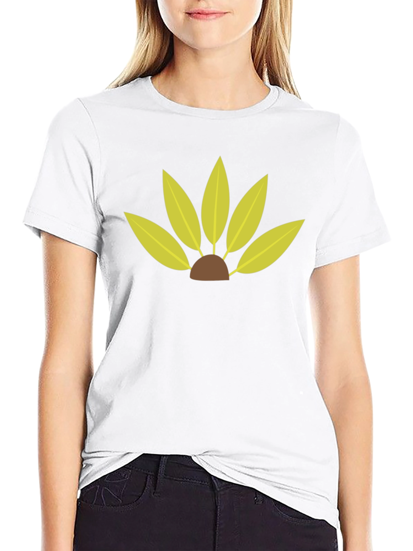 Leaf Petal Graphic Tee - Modern Style