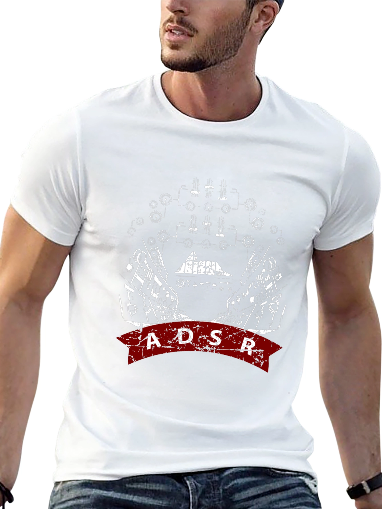 ADSR Graphic Print Black T-Shirt