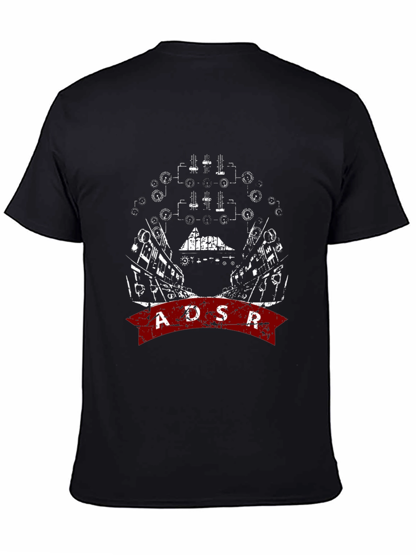 ADSR Graphic Print Black T-Shirt