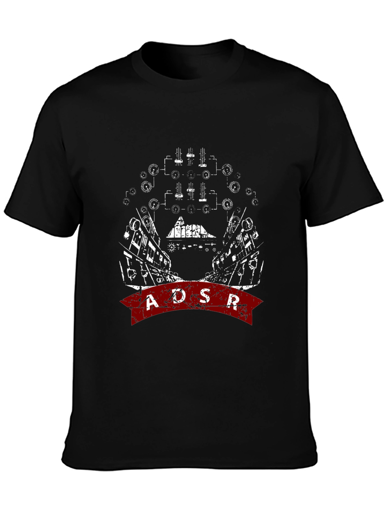 ADSR Graphic Print Black T-Shirt