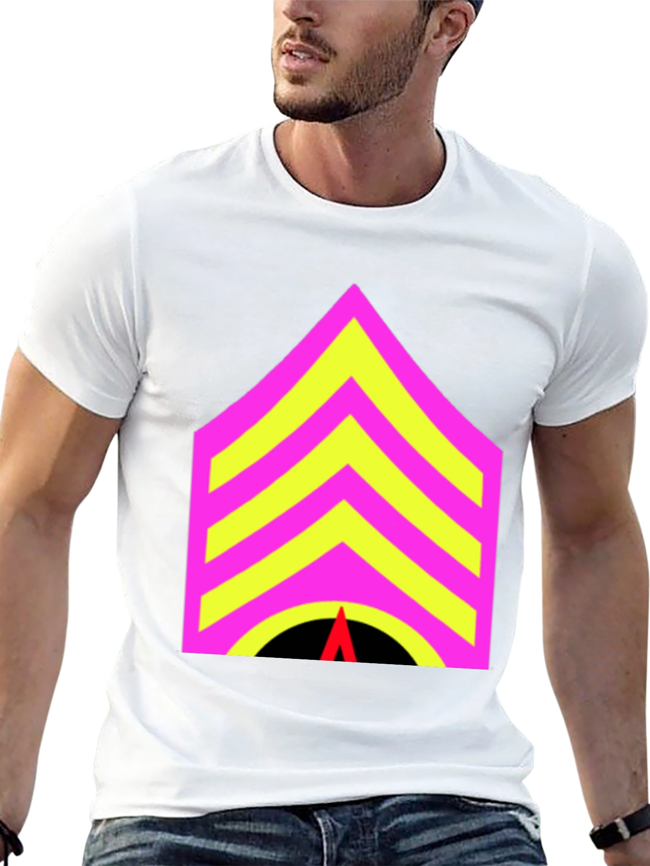 Sergeant Stripes Graphic Tee - Bold Statement Style