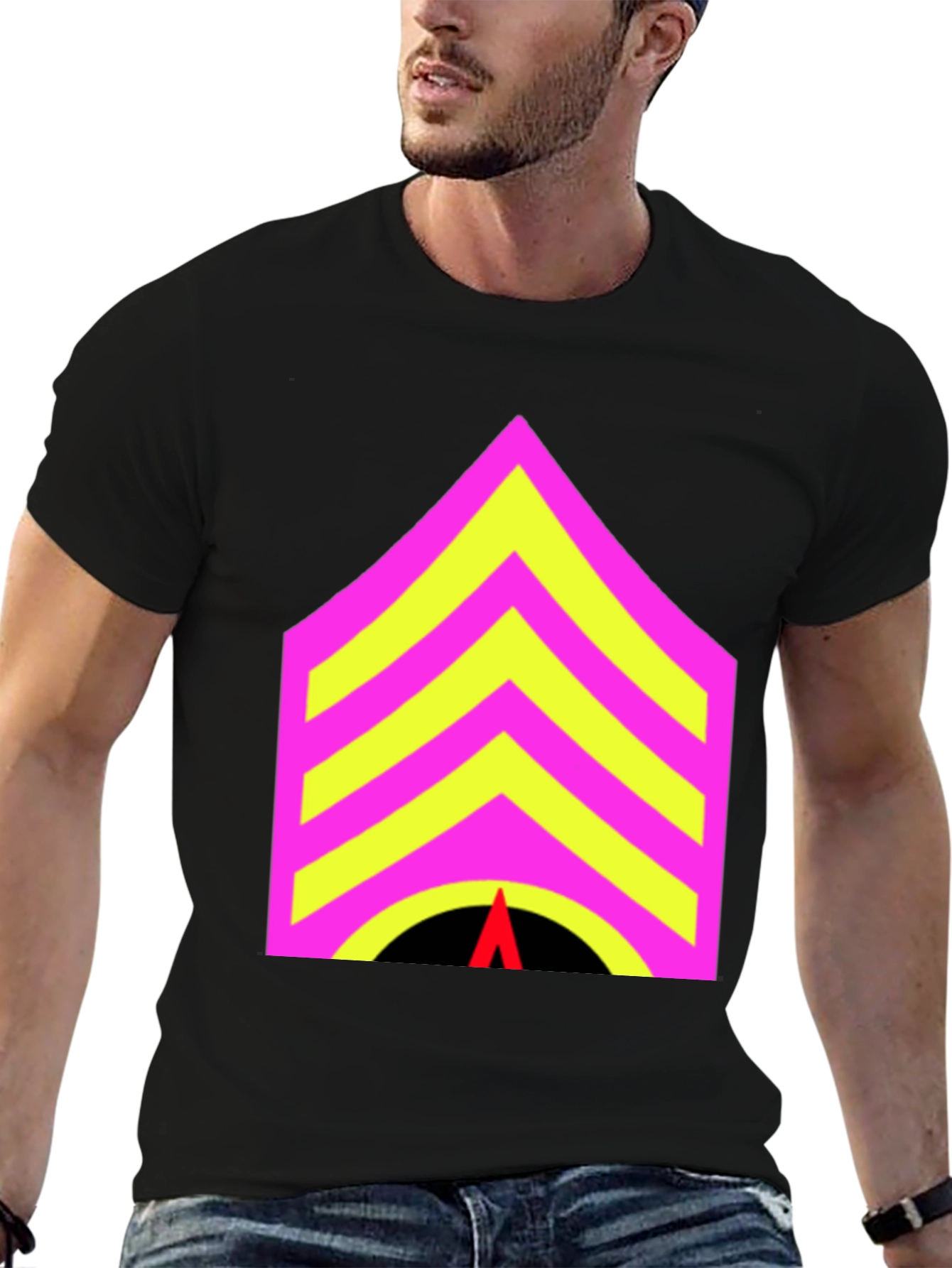Sergeant Stripes Graphic Tee - Bold Statement Style