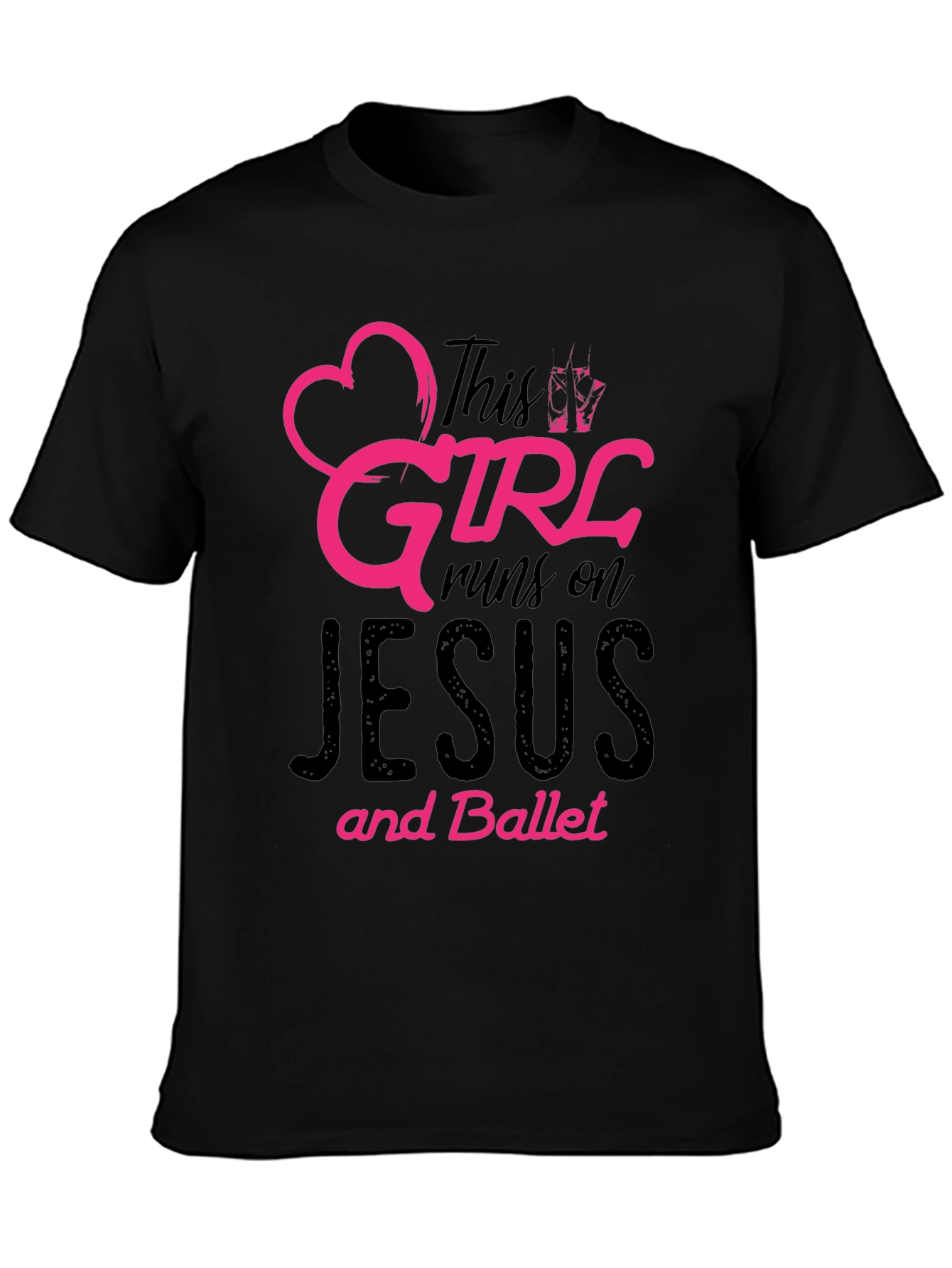 This Girl Runs on Jesus and Ballet T-Shirt