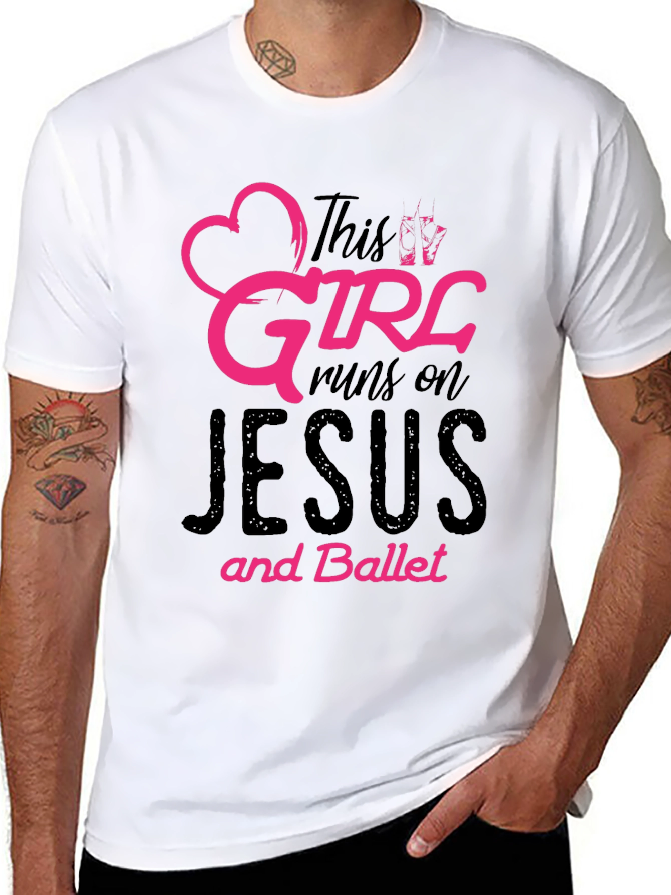 This Girl Runs on Jesus and Ballet T-Shirt