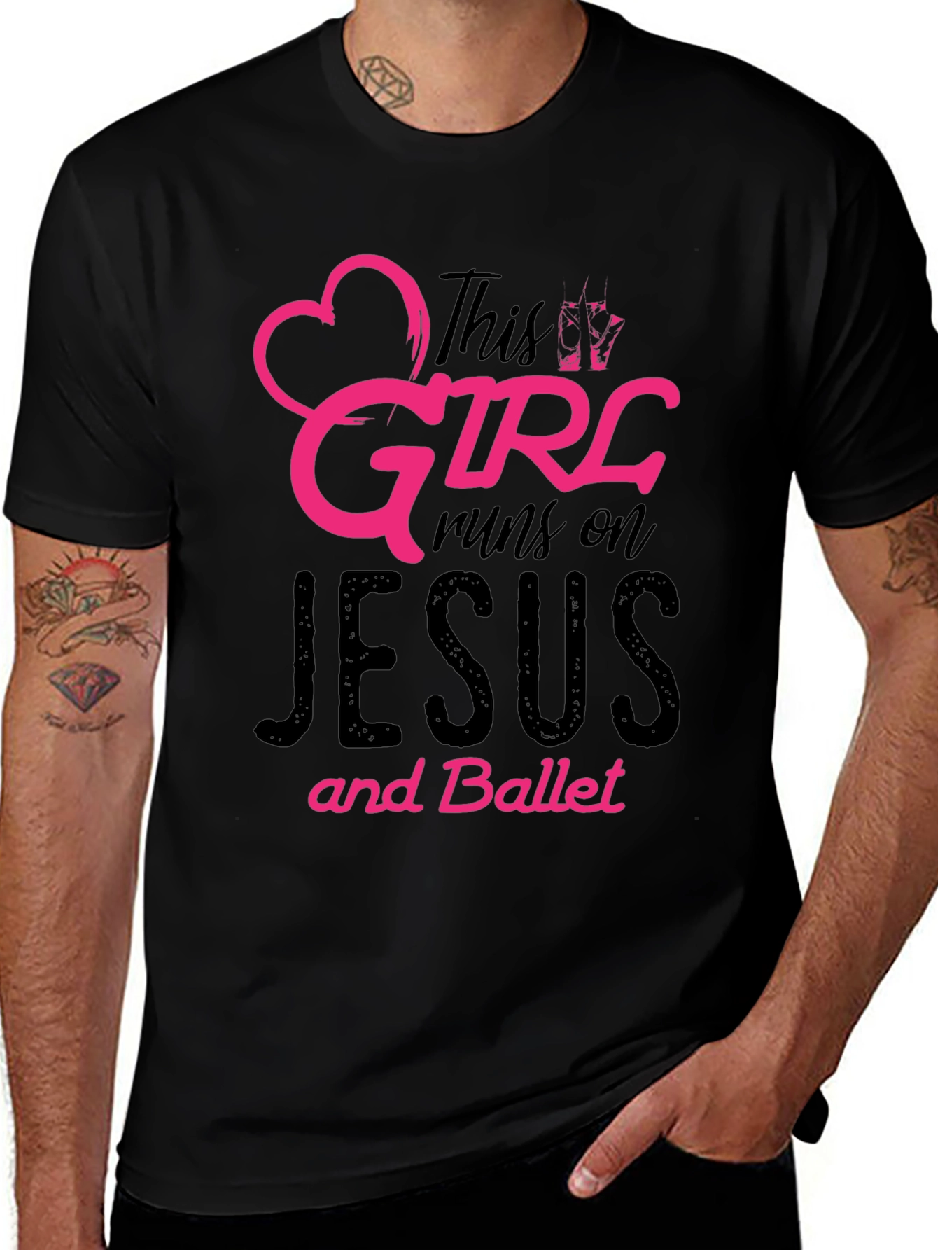 This Girl Runs on Jesus and Ballet T-Shirt