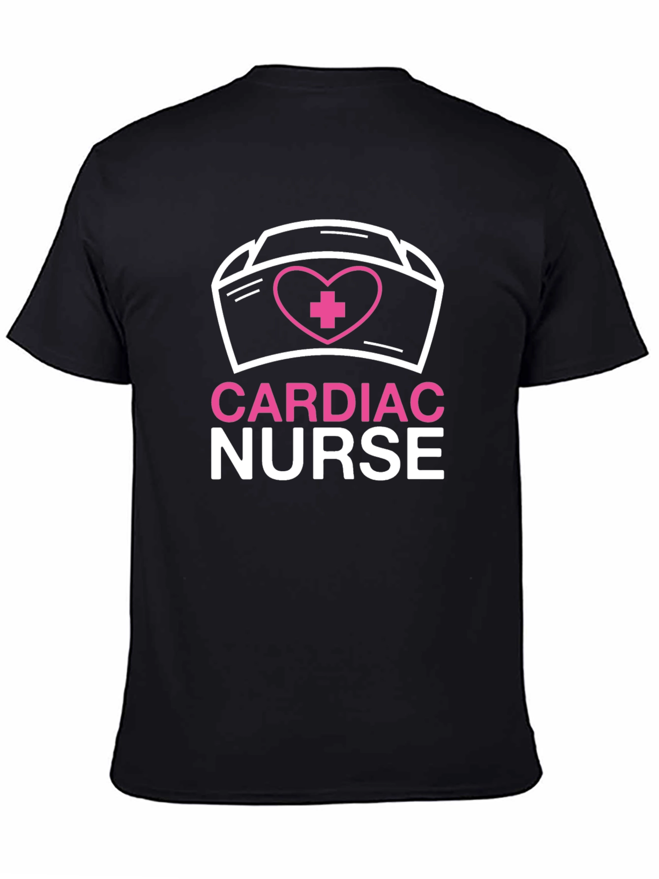Cardiac Nurse T-Shirt - Heart & Nurse Cap Design