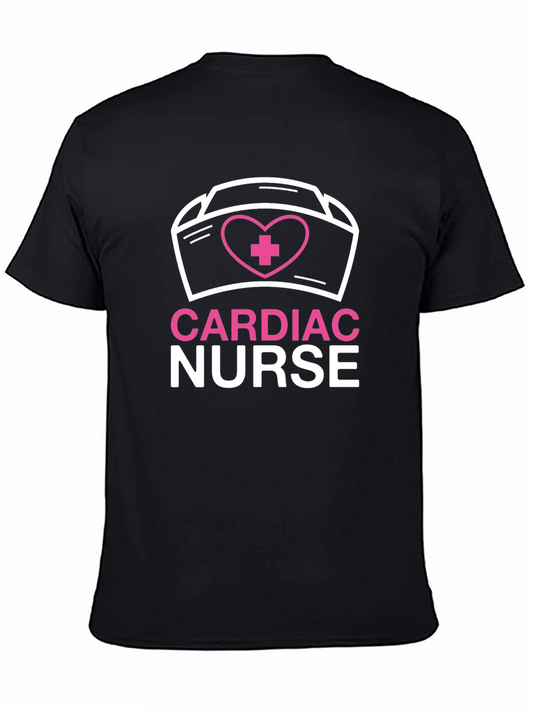 Cardiac Nurse T-Shirt - Heart & Nurse Cap Design