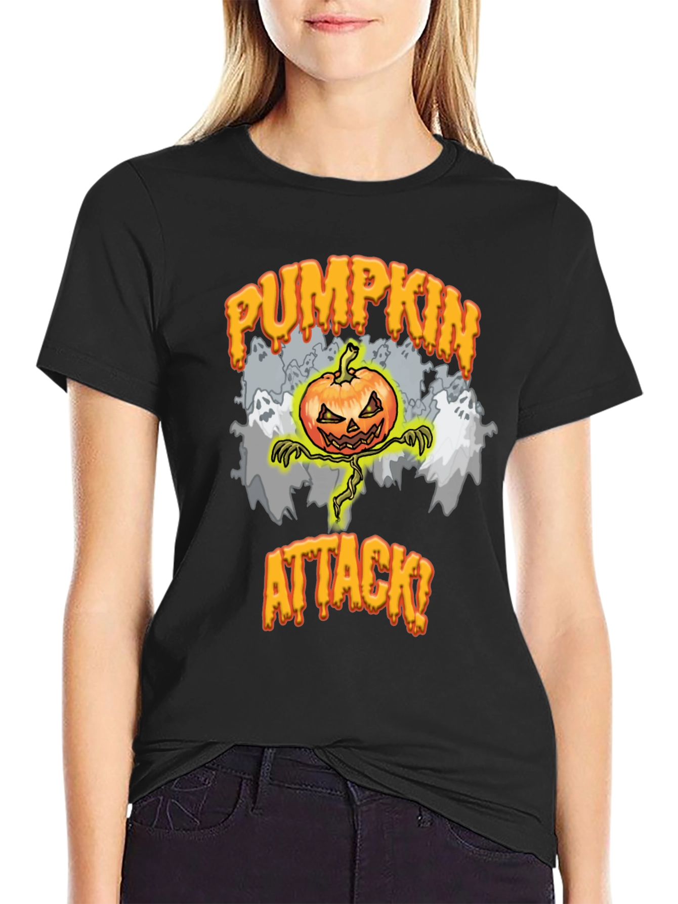 Pumpkin Attack Halloween T-Shirt