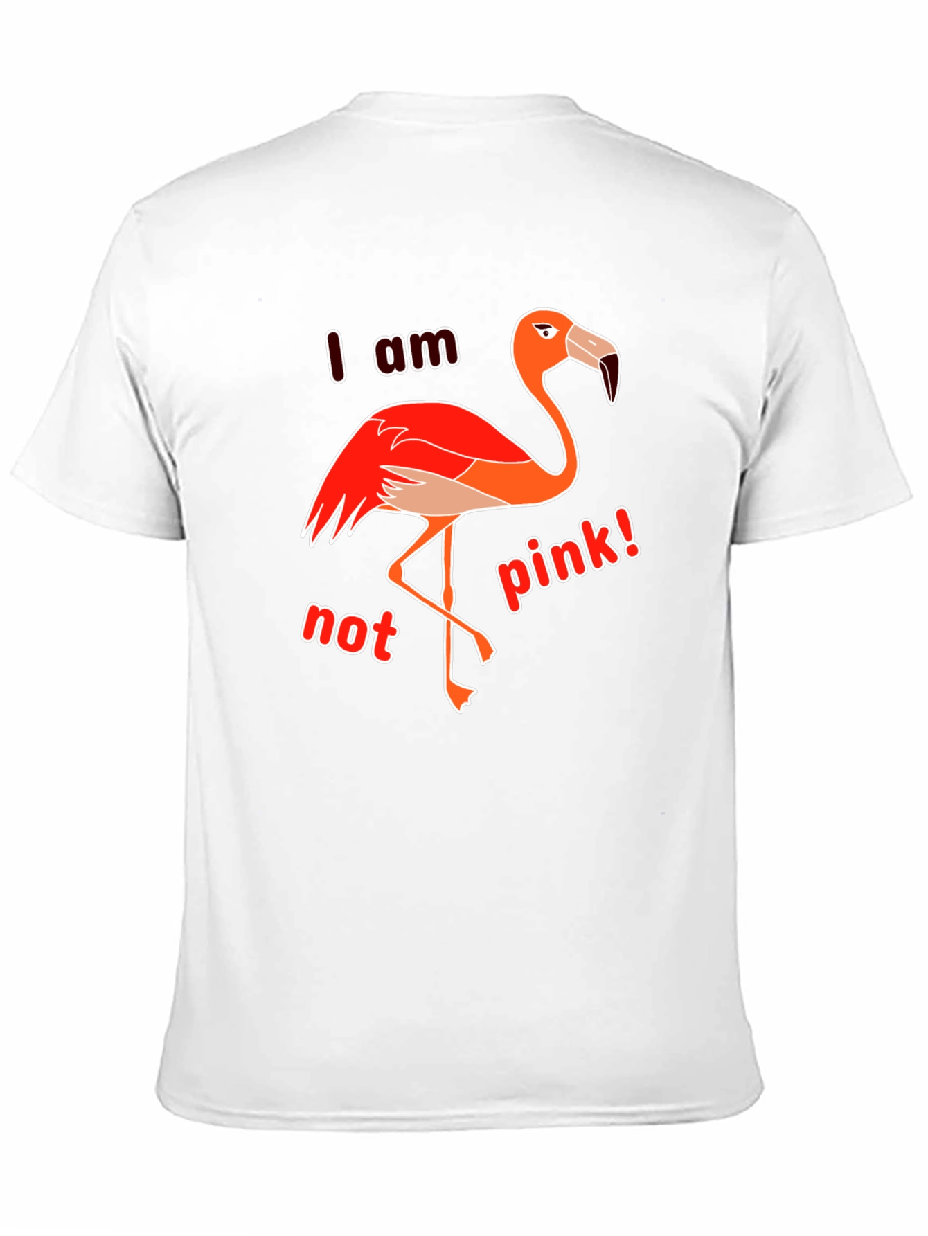 I Am Not Pink! Funny Flamingo Graphic Tee