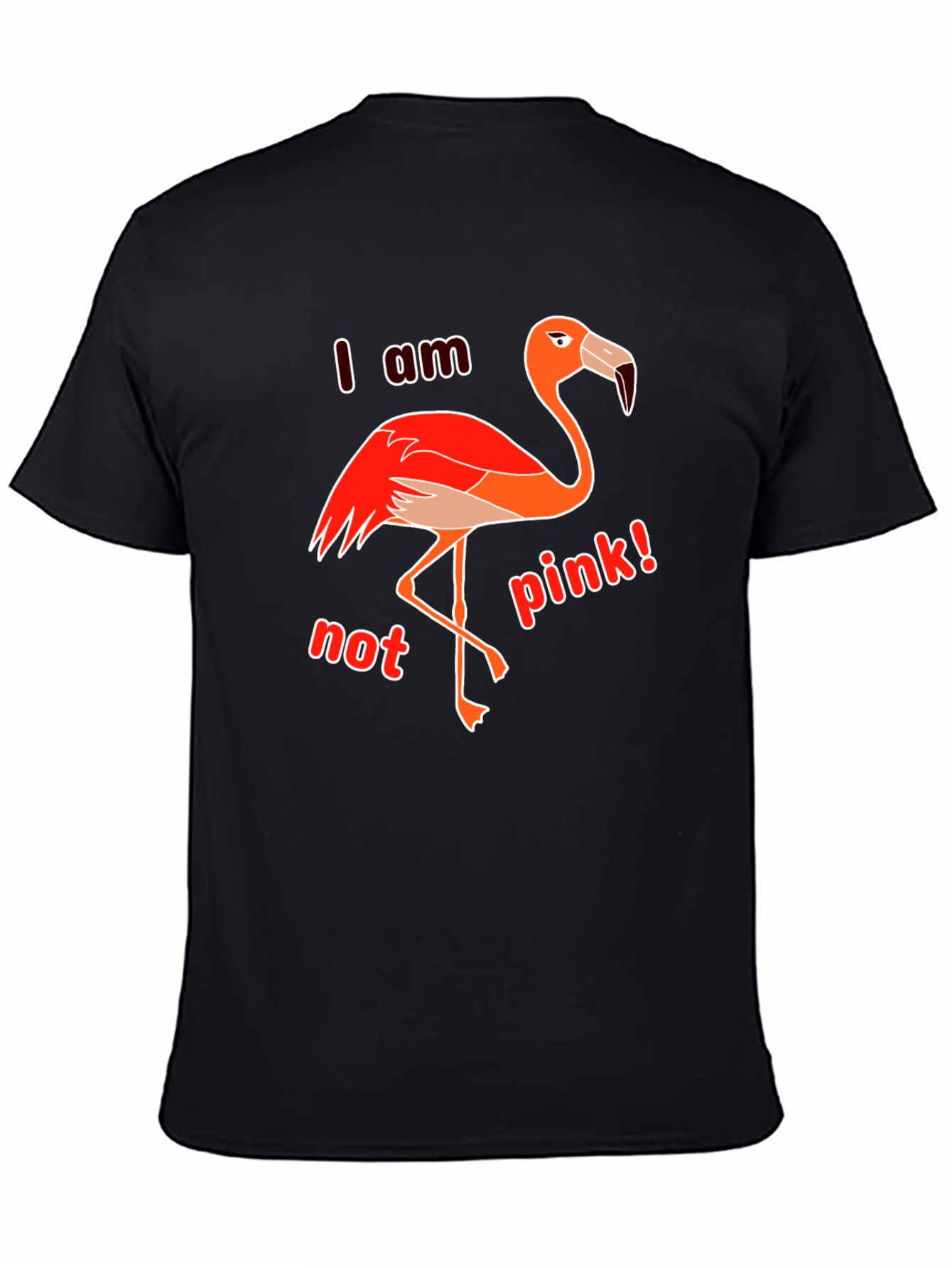 I Am Not Pink! Funny Flamingo Graphic Tee