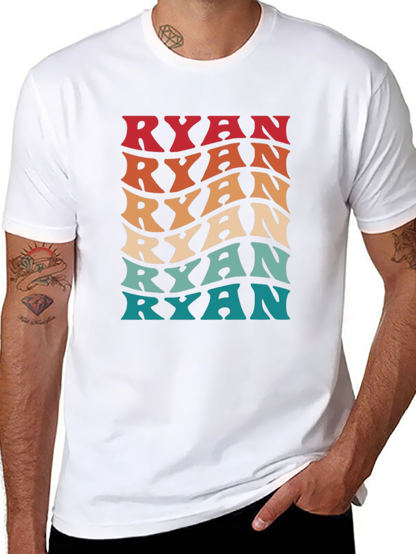 Retro Ryan Name T-Shirt Cool Personalized Gift