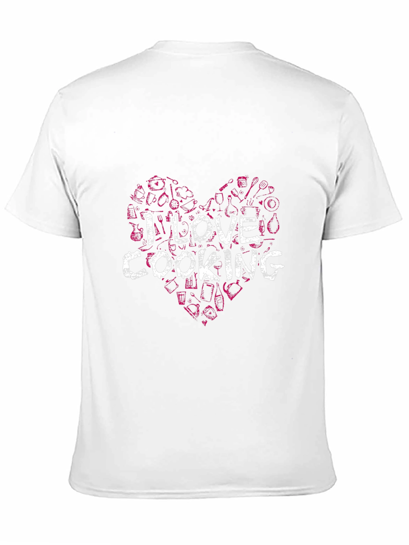 I Love Cooking Graphic T-Shirt - Chef Heart Design