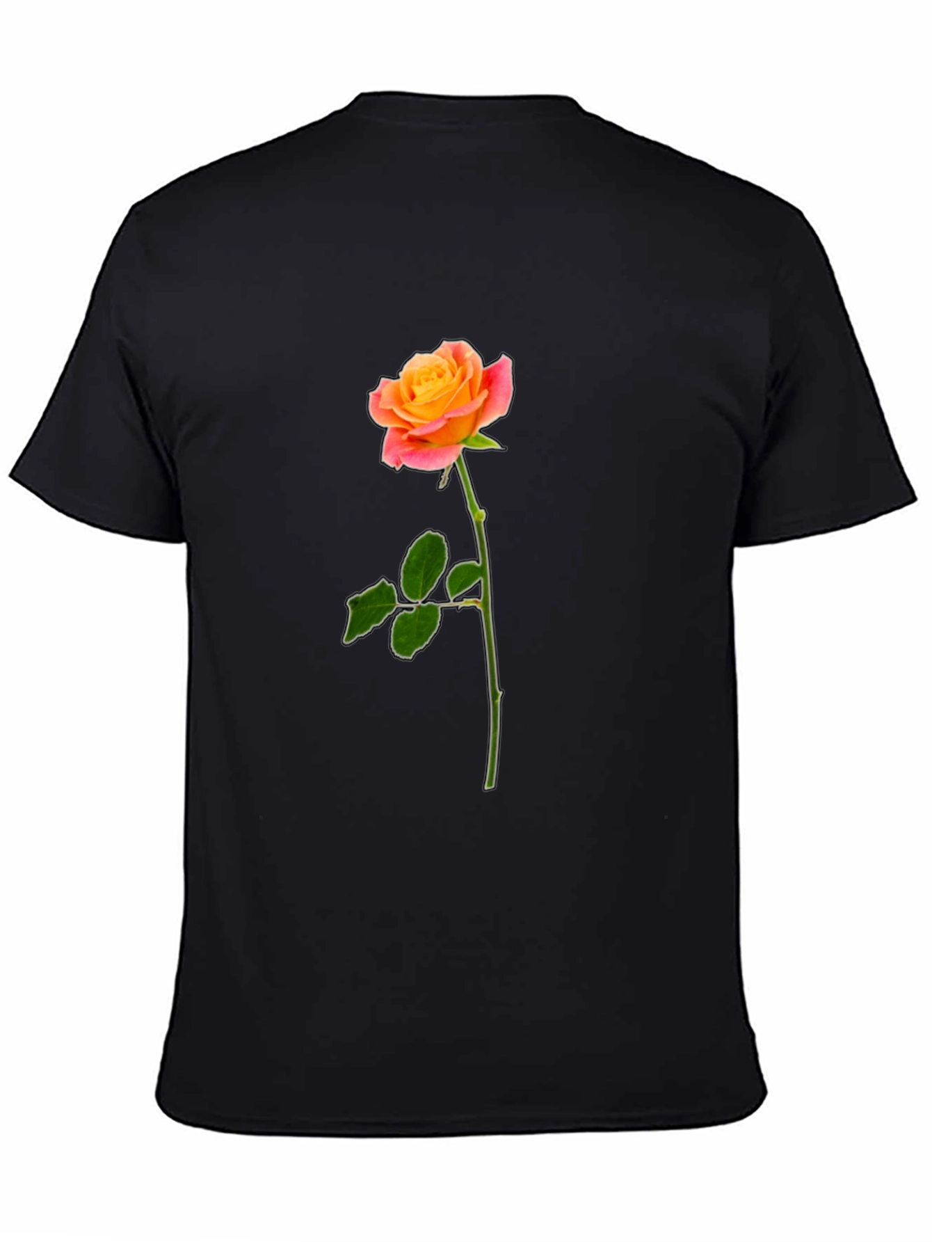 Rose Graphic Black T-Shirt