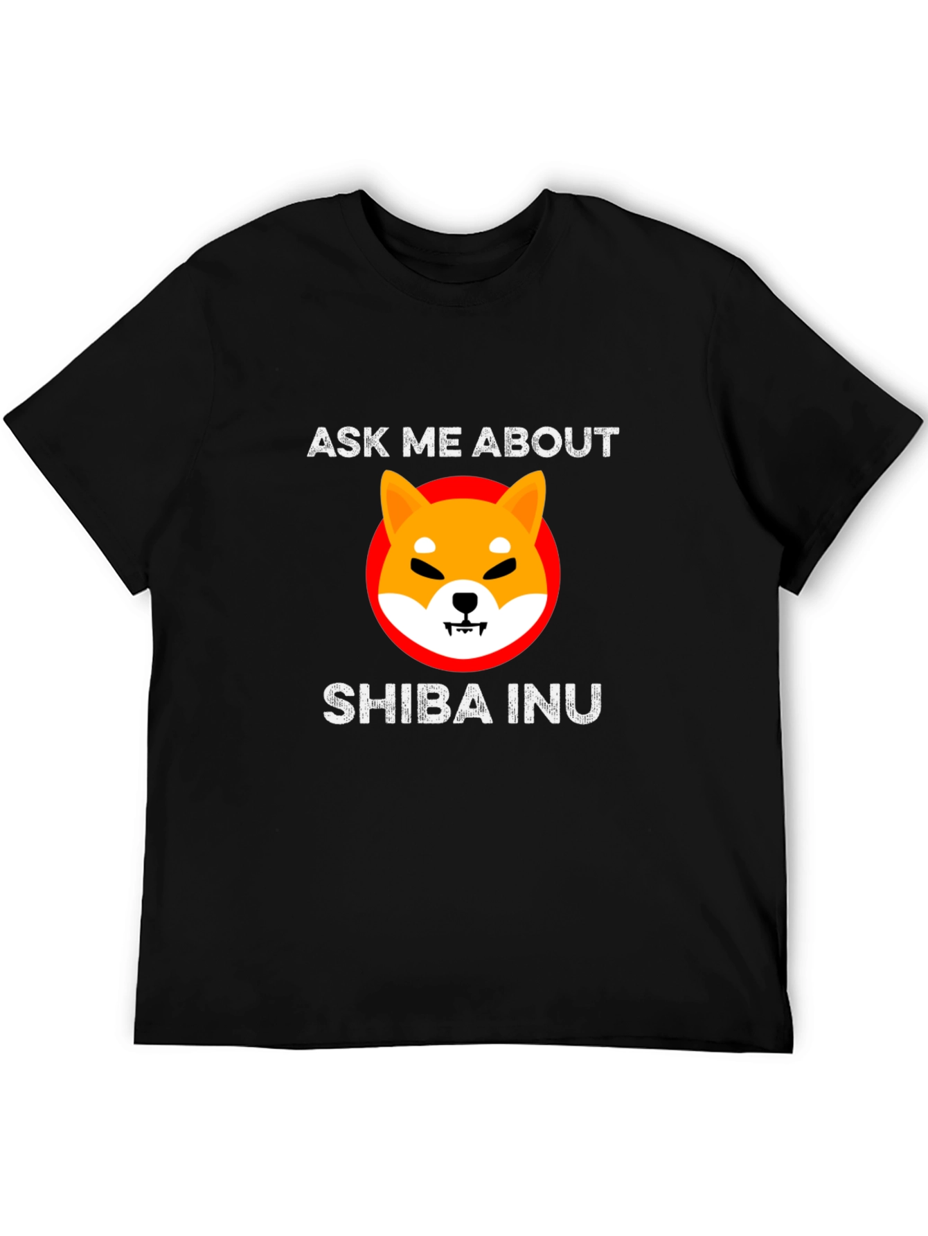 Ask Me About Shiba Inu Black T-Shirt