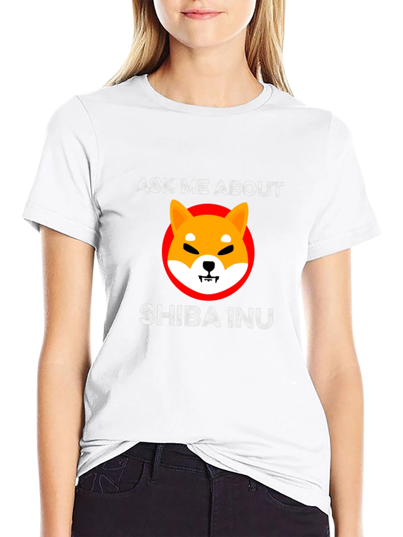 Ask Me About Shiba Inu Black T-Shirt