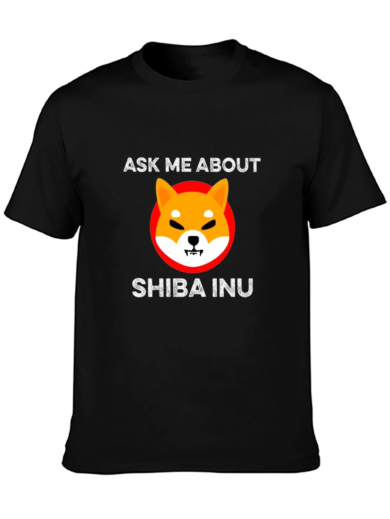 Ask Me About Shiba Inu Black T-Shirt
