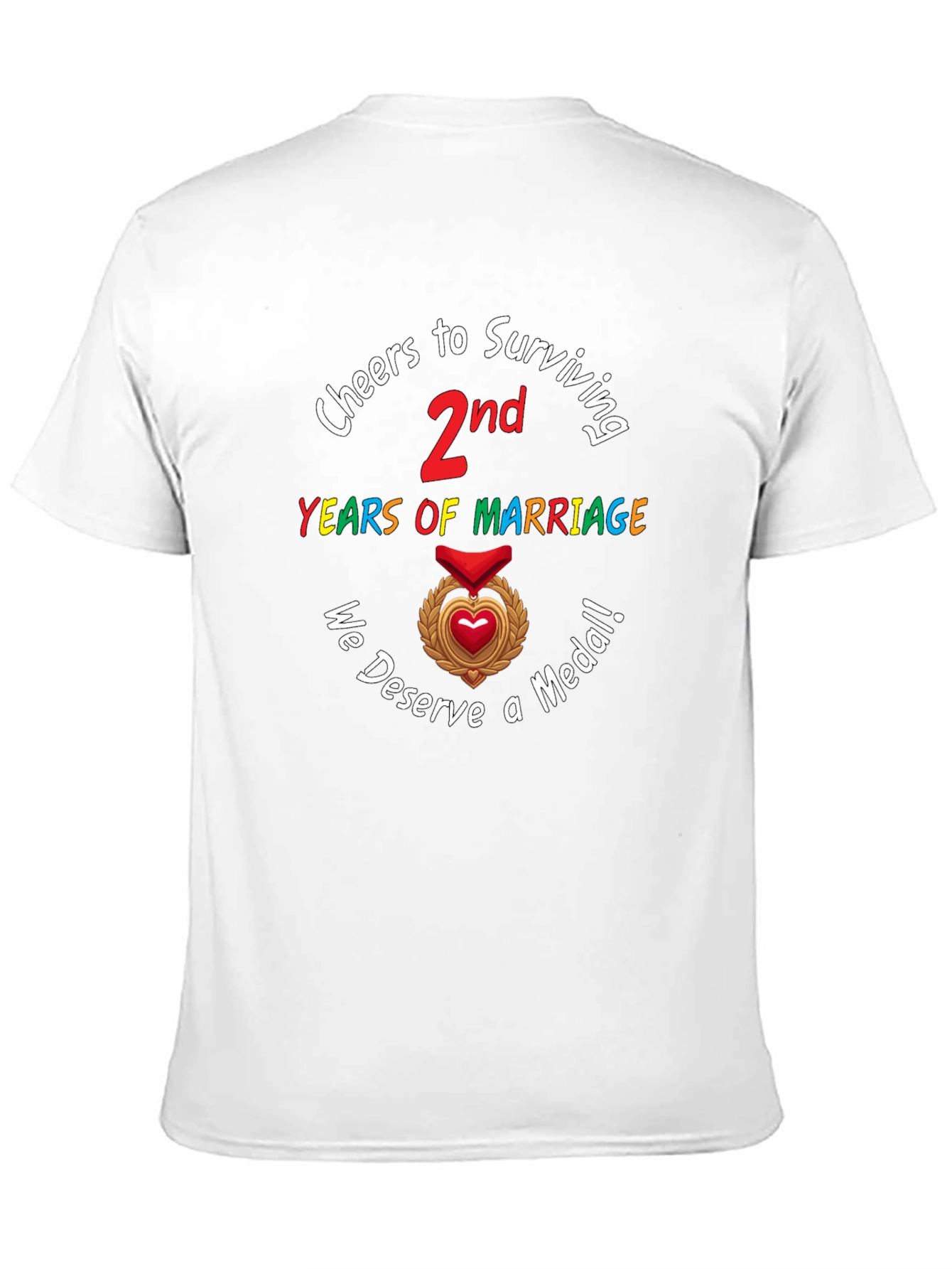 2nd Anniversary T-Shirt - Cheers to Surviving Marriage