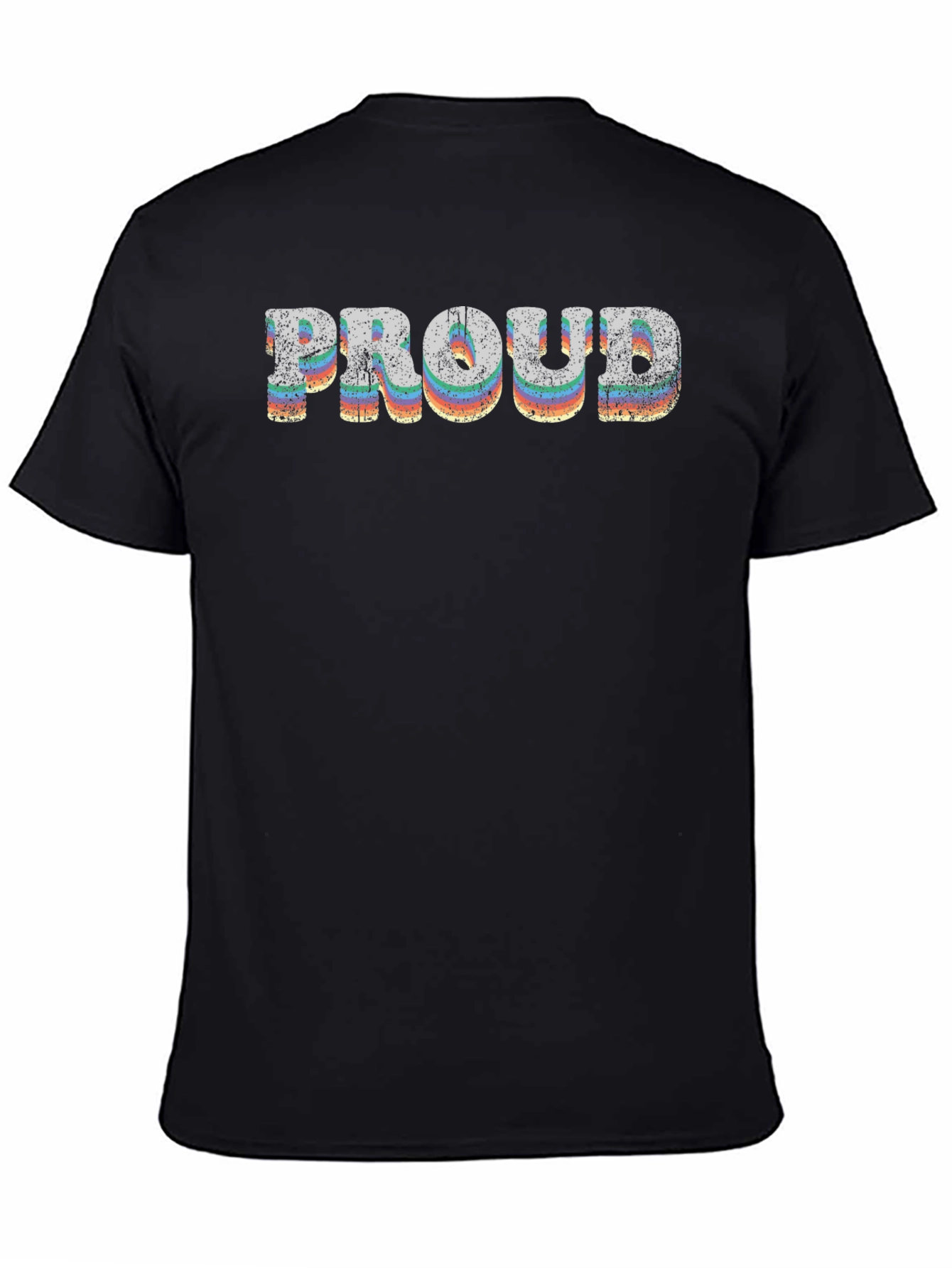 Retro Proud Rainbow Graphic T-Shirt