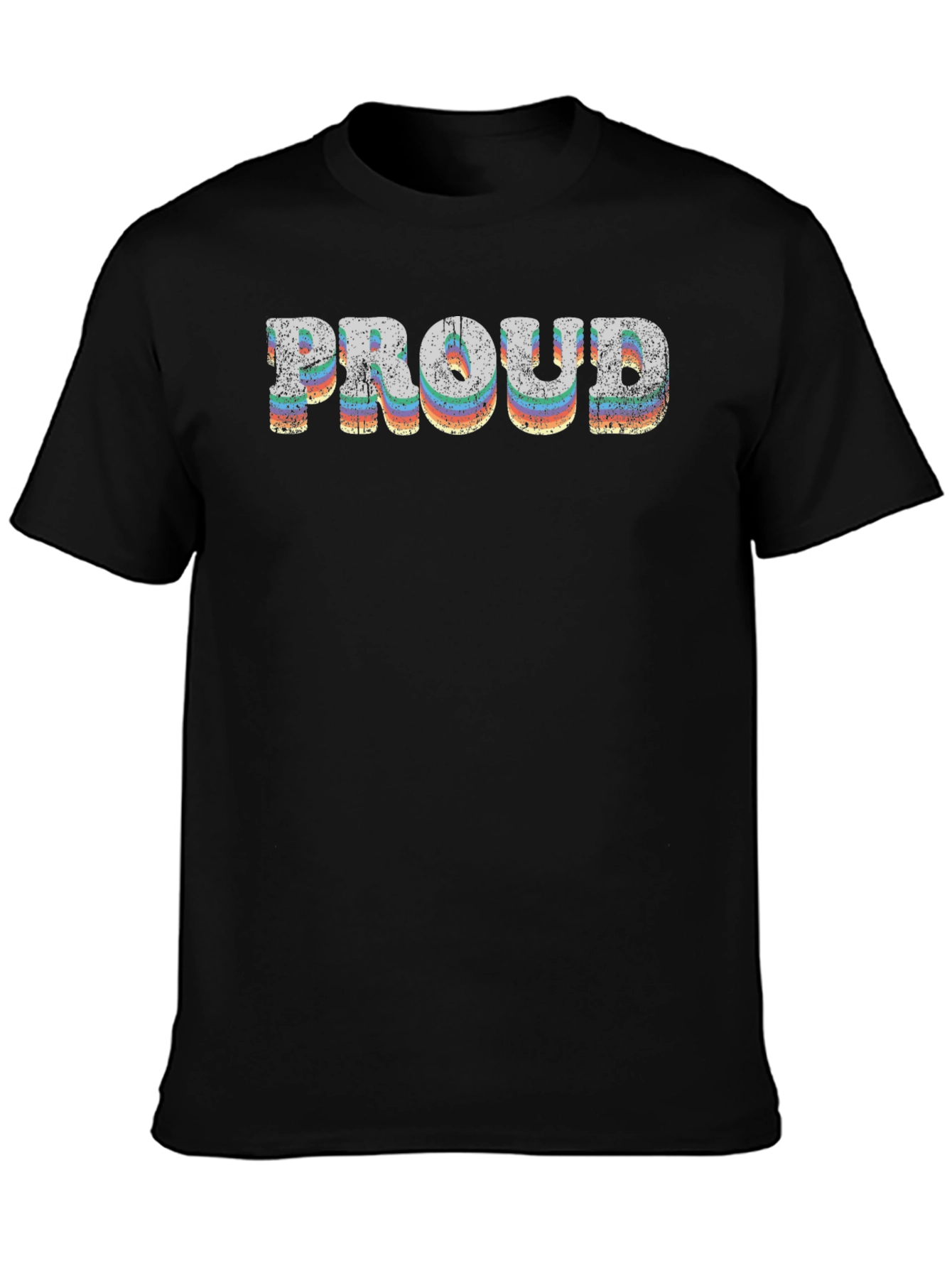Retro Proud Rainbow Graphic T-Shirt