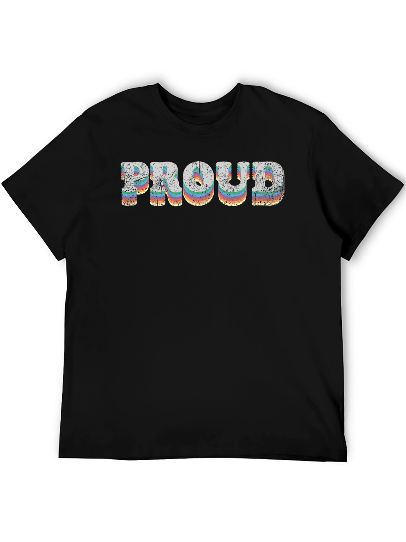 Retro Proud Rainbow Graphic T-Shirt