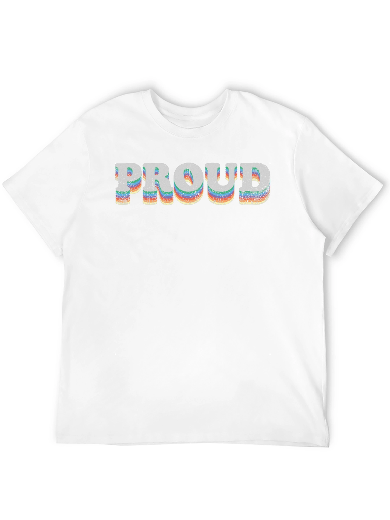 Retro Proud Rainbow Graphic T-Shirt
