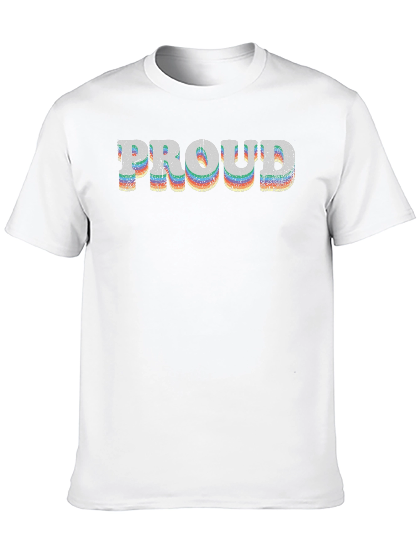 Retro Proud Rainbow Graphic T-Shirt