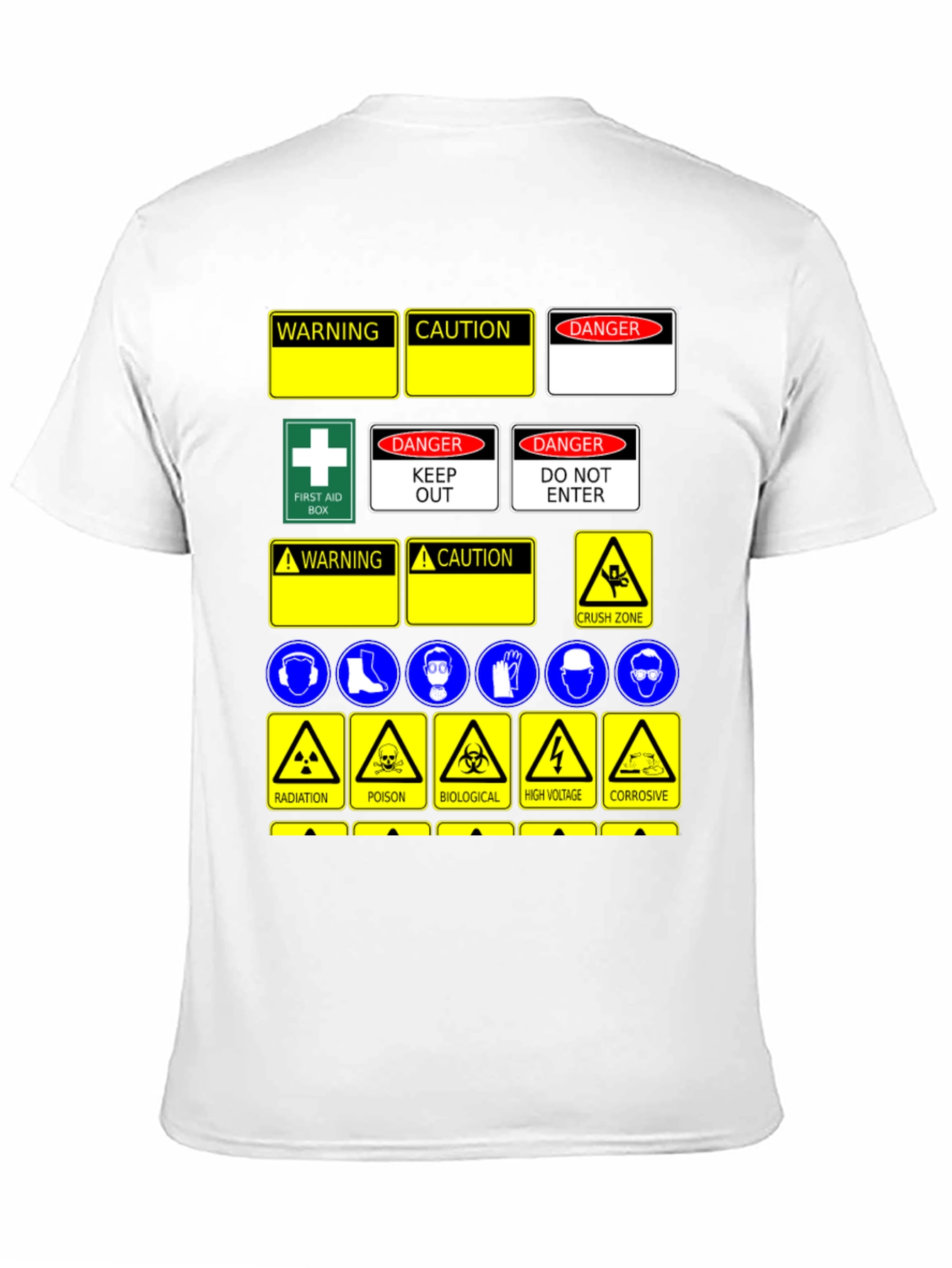 Safety Sign T-Shirt - Warning Danger Caution