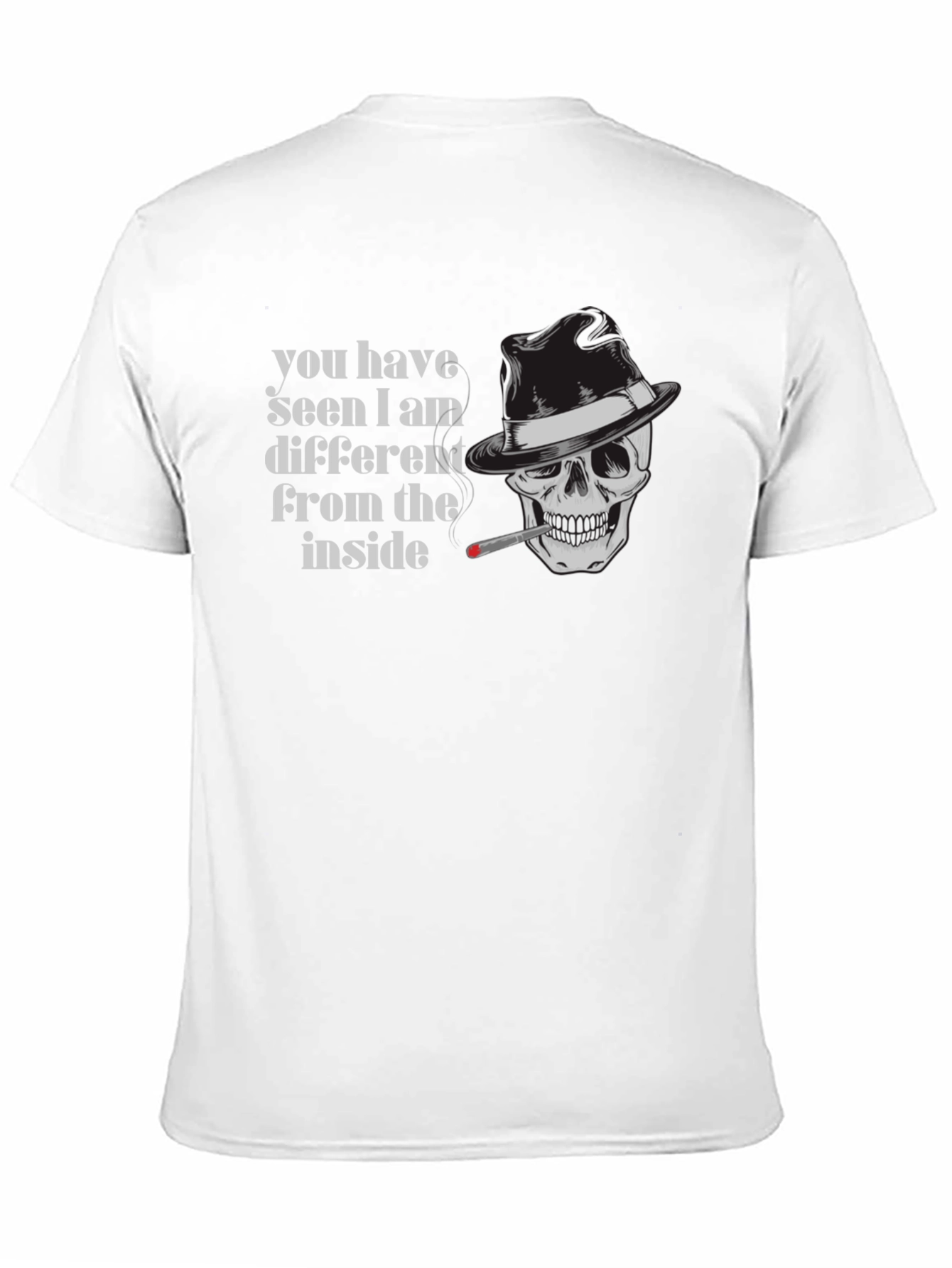 Skull with Fedora Graphic T-Shirt - Edgy Streetwear