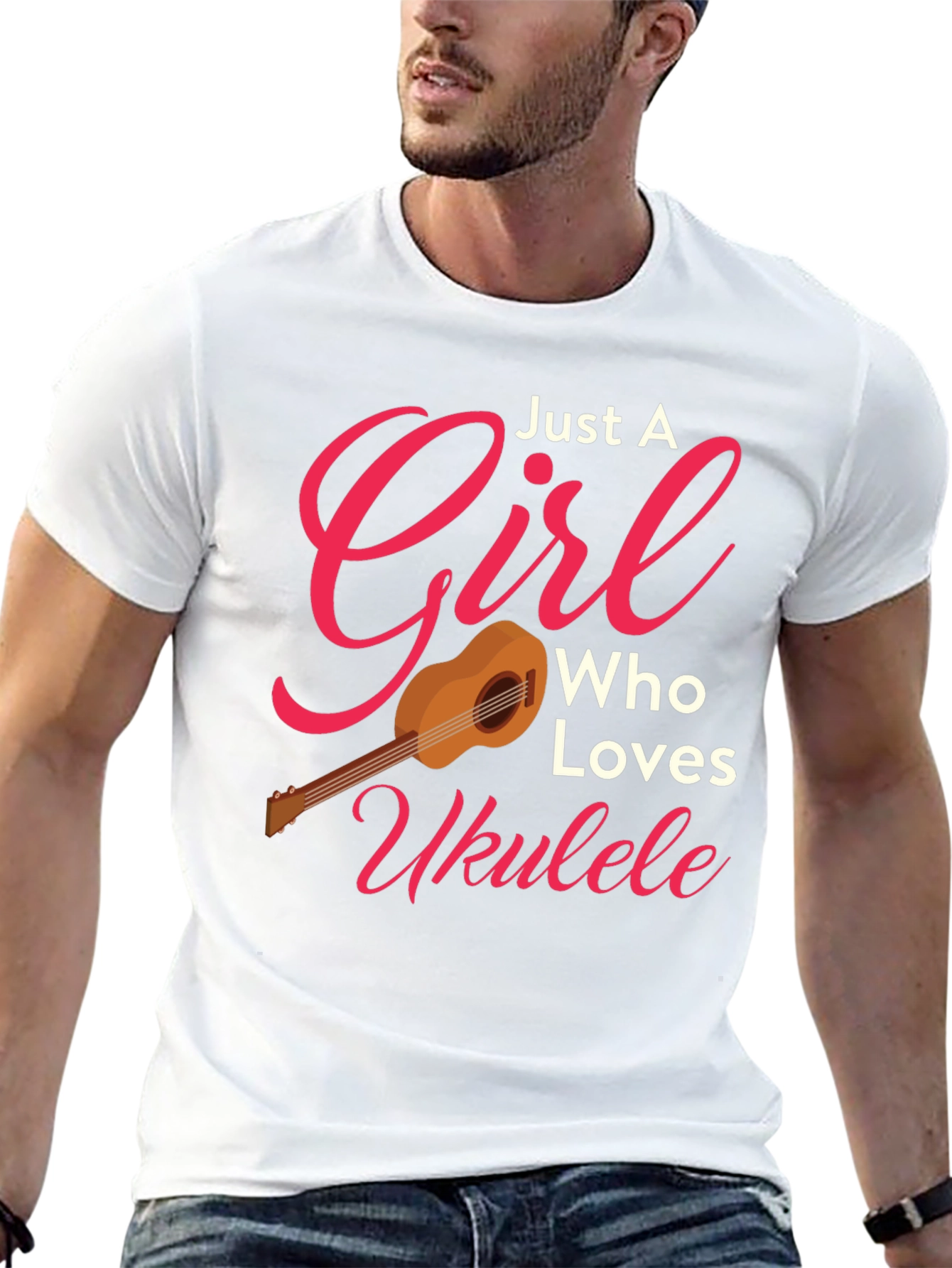 Just A Girl Who Loves Ukulele T-Shirt