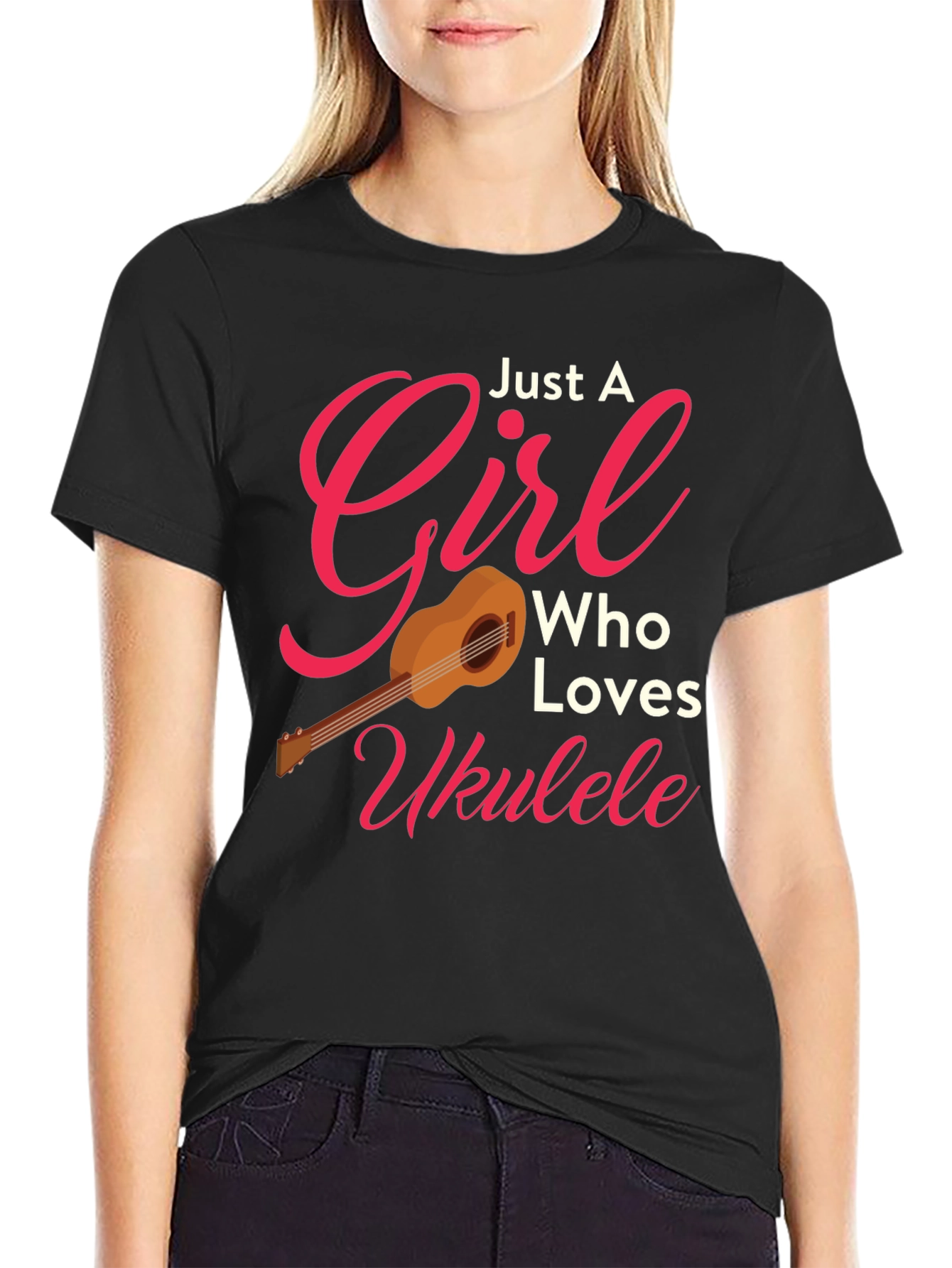 Just A Girl Who Loves Ukulele T-Shirt
