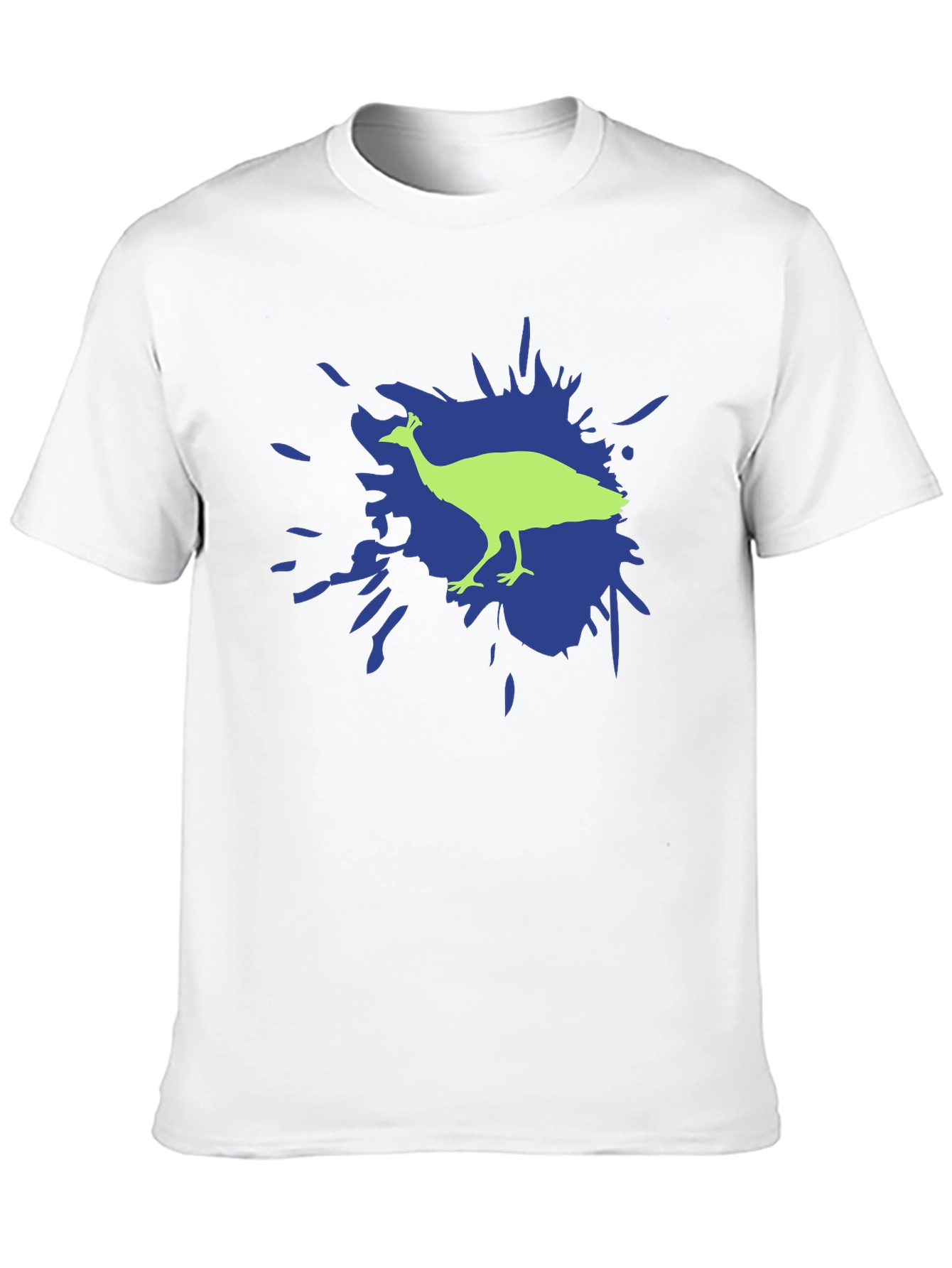 Peacock Splash Tee - Stylish Graphic T-Shirt