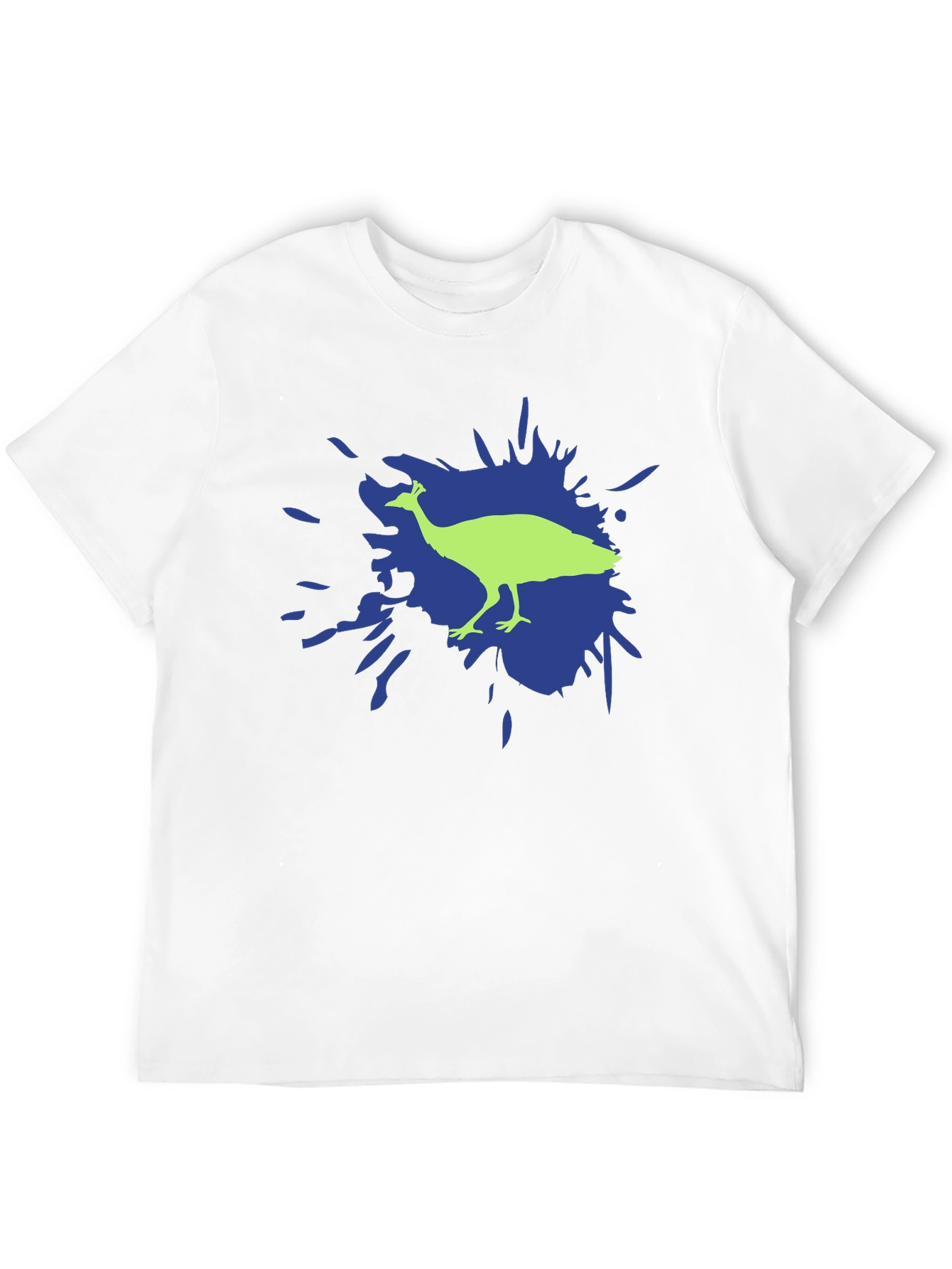 Peacock Splash Tee - Stylish Graphic T-Shirt