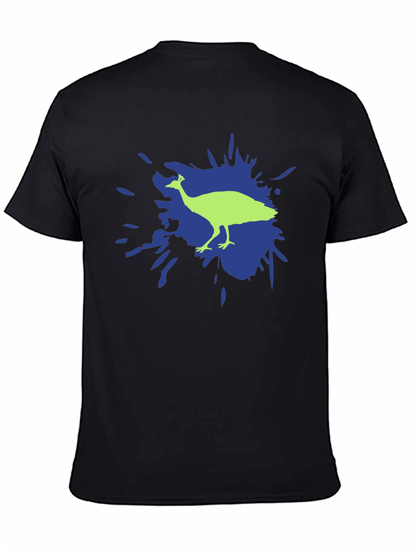 Peacock Splash Tee - Stylish Graphic T-Shirt