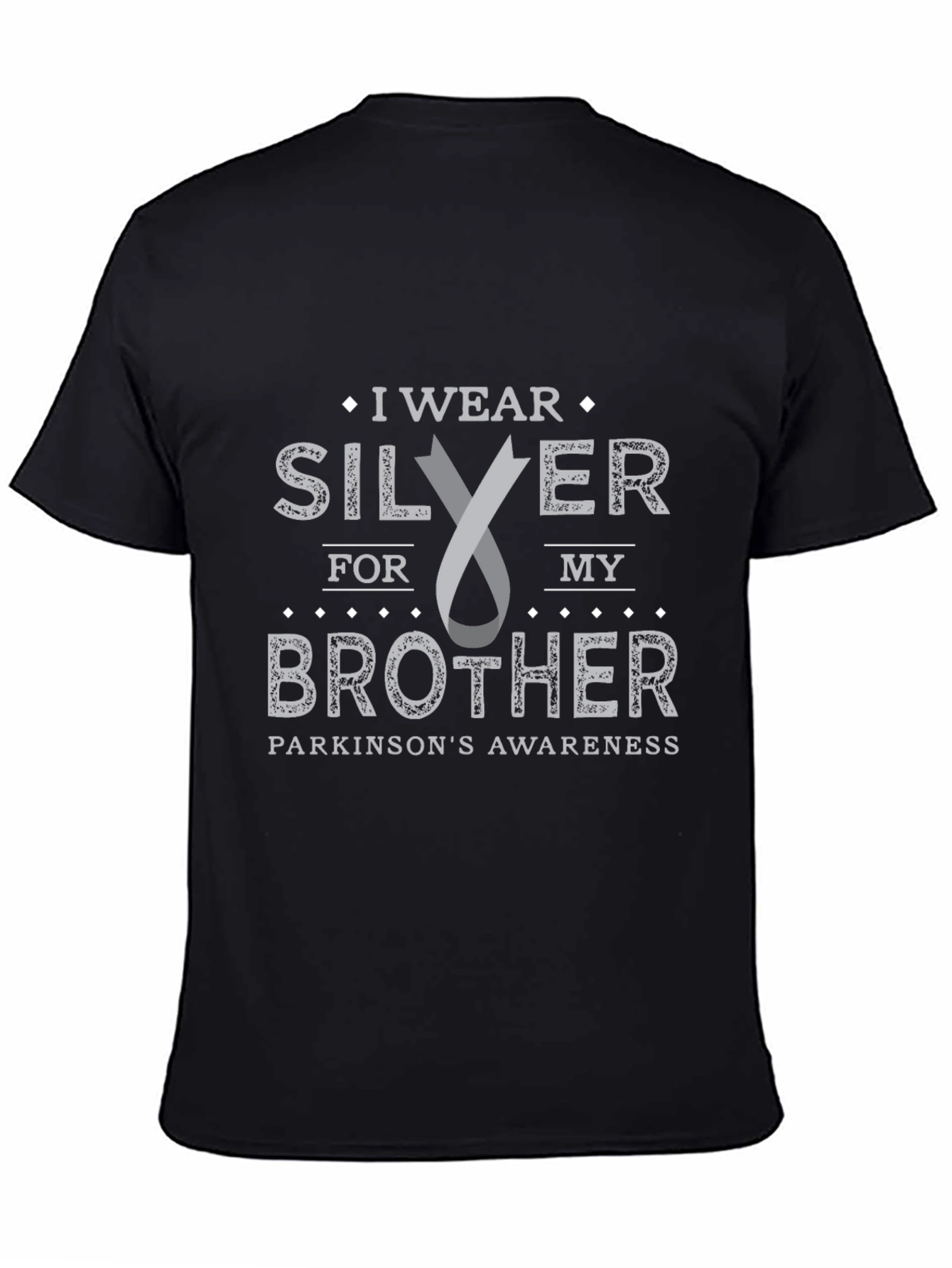 Parkinsons Awareness I Wear Silver T-Shirt