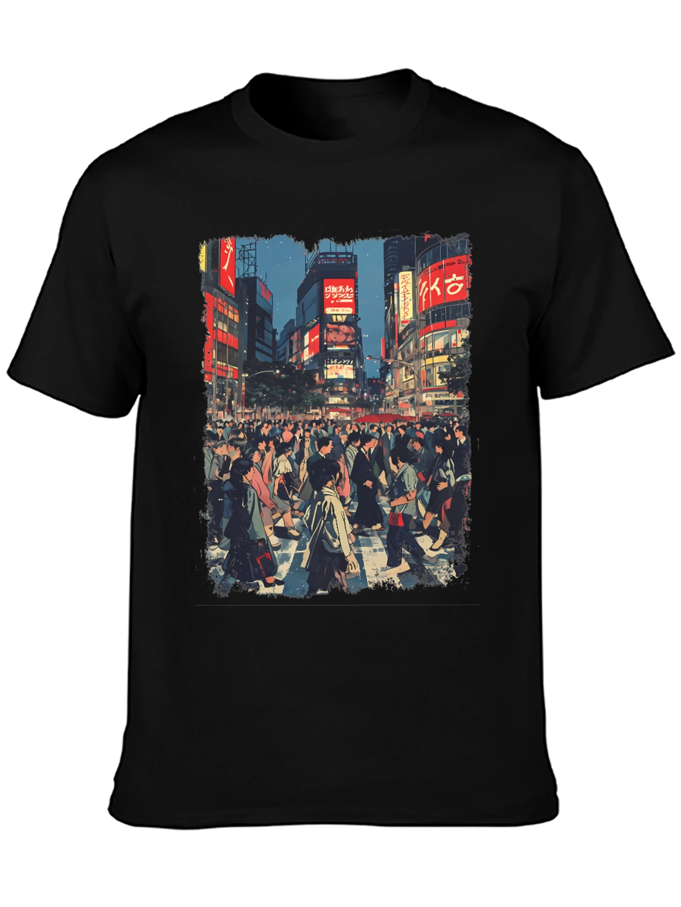 Urban Crowd T-Shirt - Cityscape Design