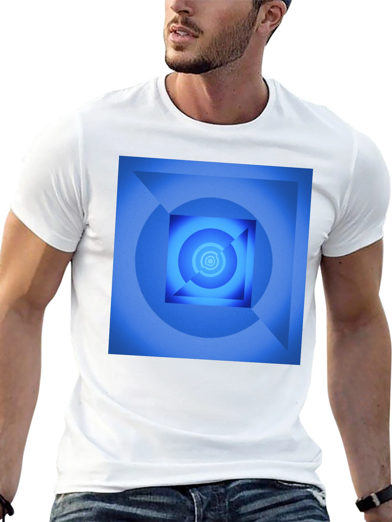 Geometric Square Design T-Shirt
