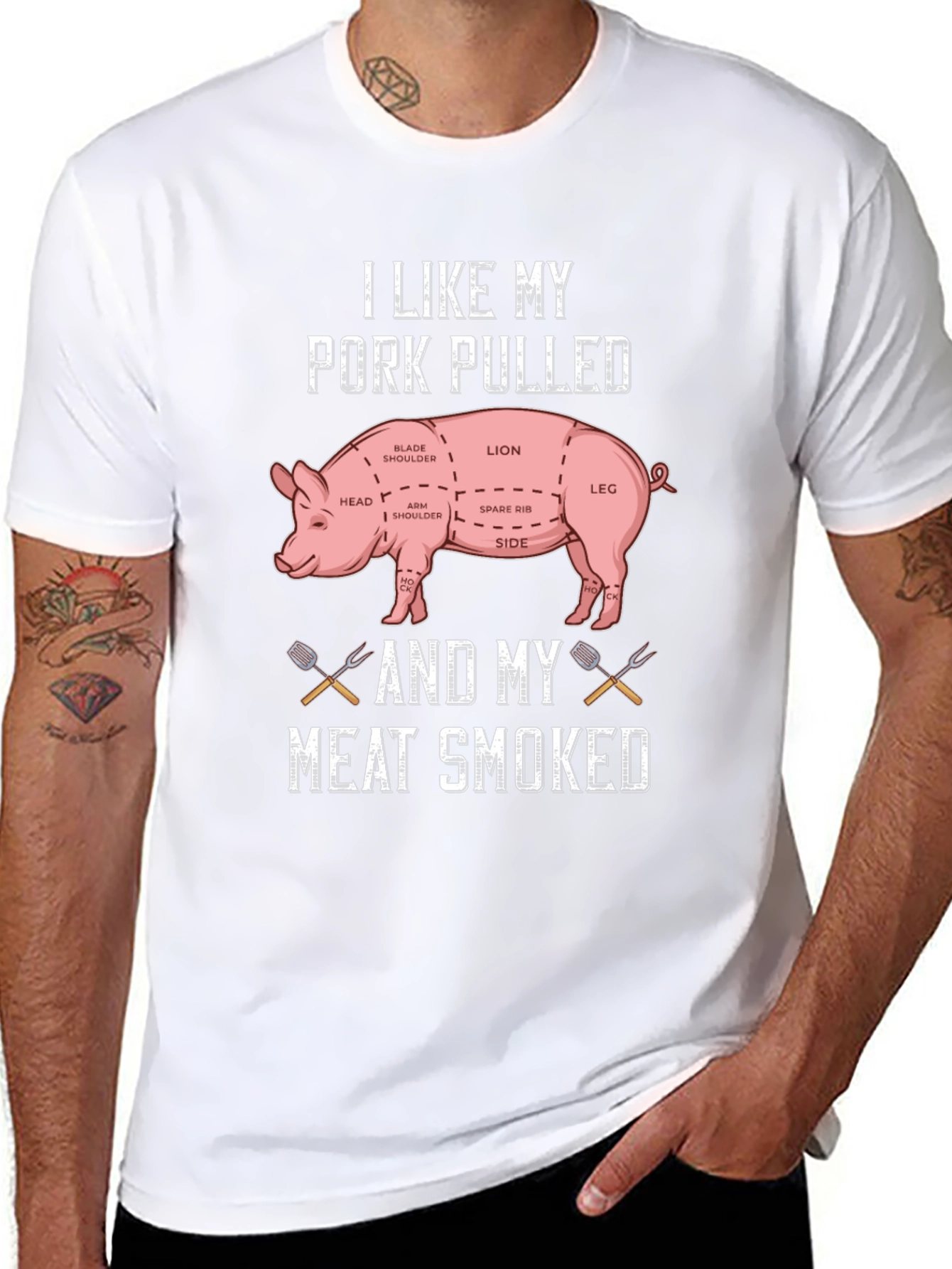 Pork Pulled Meat Smoked T-Shirt BBQ