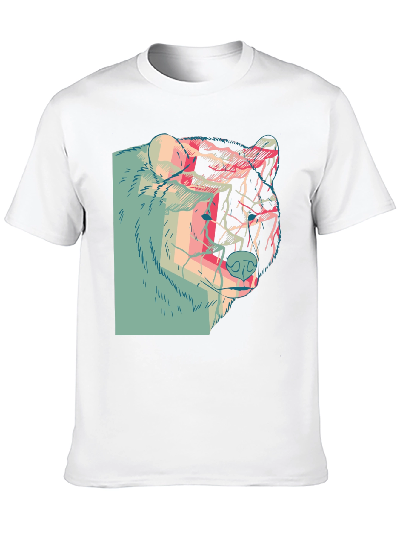 Abstract Bear Graphic T-Shirt
