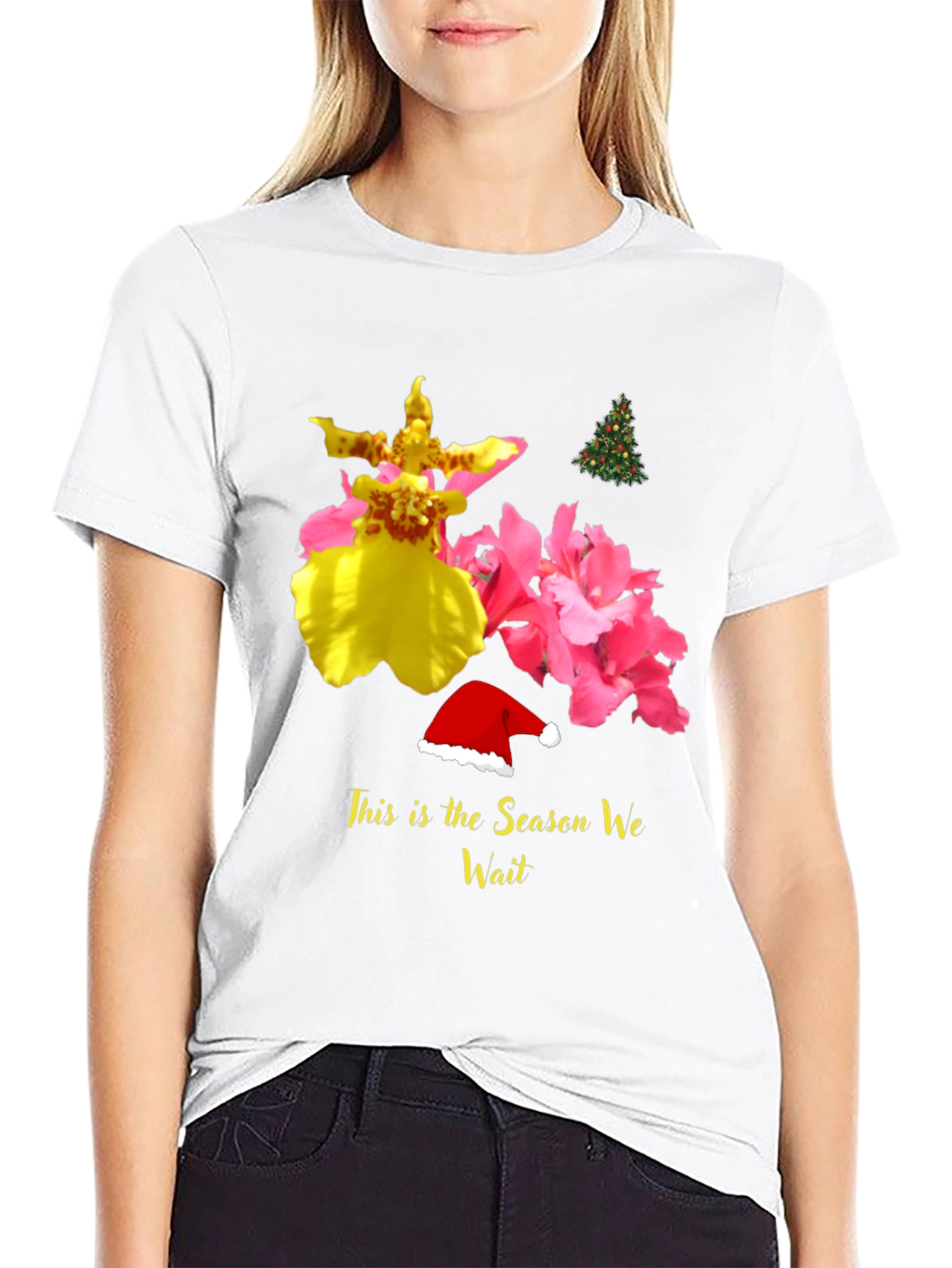 Festive Floral Season Wait Tee
